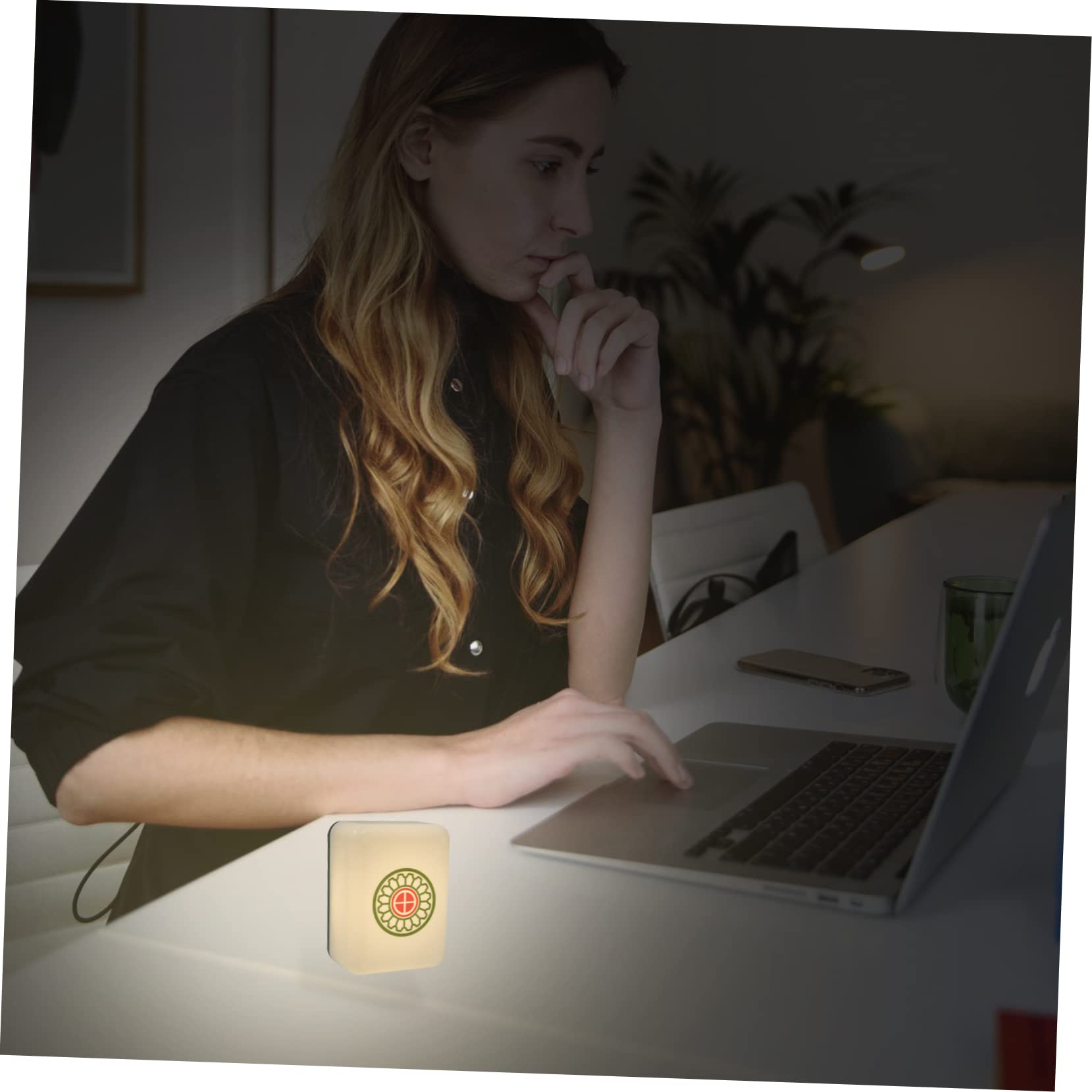Artibetter LED Mahjong Night Light - Modern Bedside Lamp for Home Decor, Warm White & Multifunctional Touch Control - Perfect for Bedroom, Living Room & Game Room Ambiance