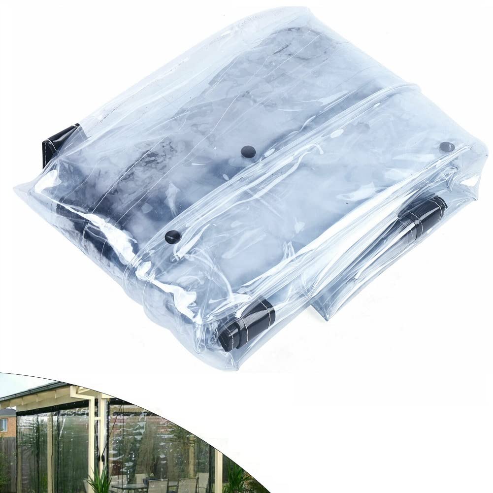 Clear PVC Vinyl Tarps Waterproof - Heavy Duty 8x16FT (2.5x5m) for Tents, Awnings, Canopy & Outdoor Protection - Perfect for Camping, Construction, and Weatherproofing