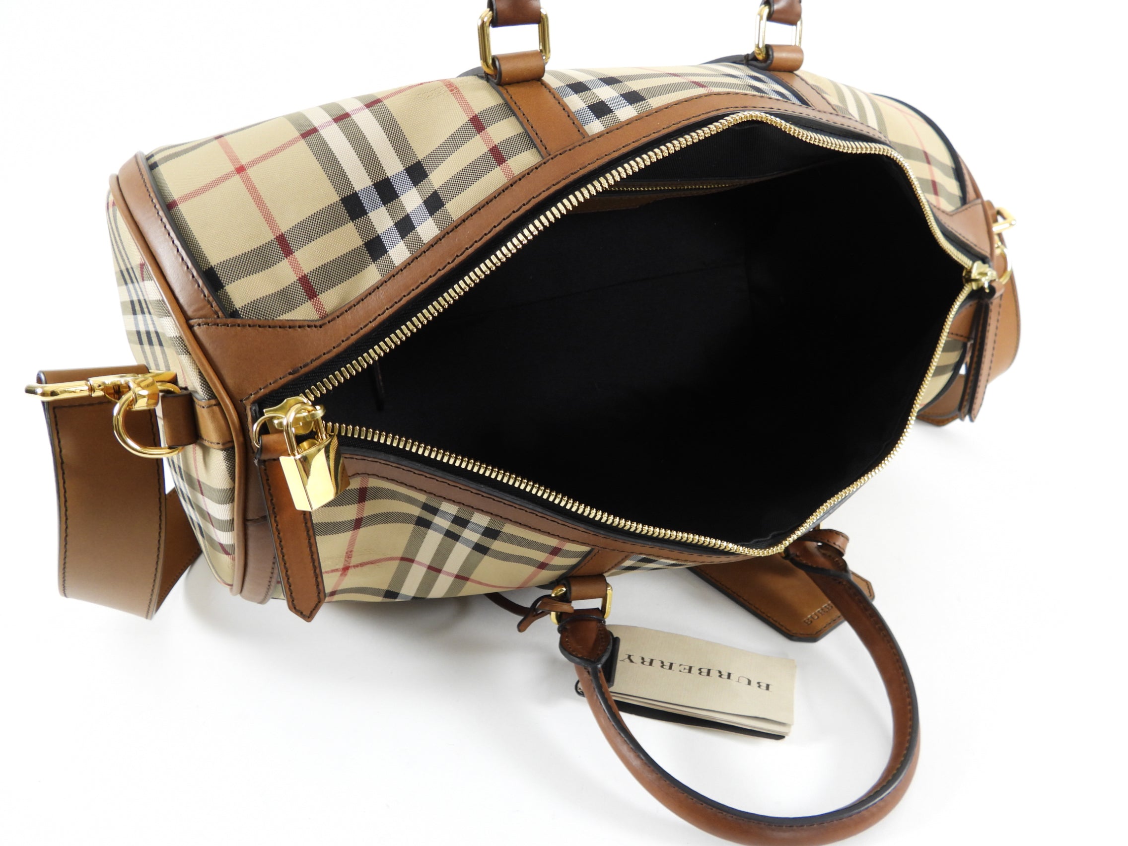 Burberry Horseferry Check Large Alchester Duffle Bag - Luxury Travel Duffel for Men & Women | Perfect for Gym, Weekend Getaways & Business Trips