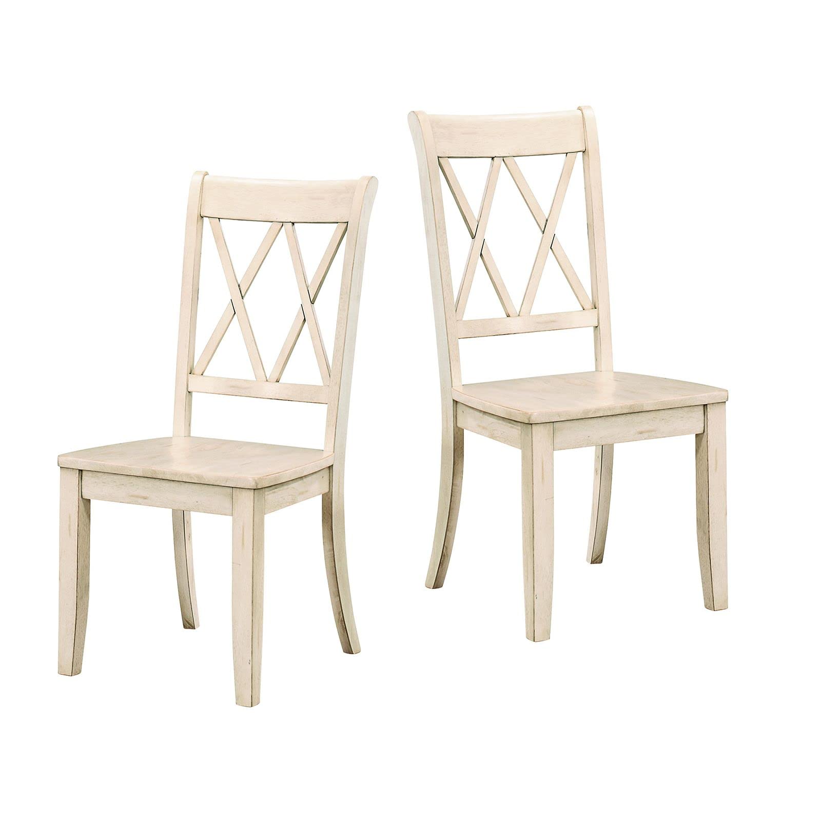 Farmhouse Dining Chairs Set of 2 - Modern Comfortable Kitchen Island Chairs for Home, Kitchen & Living Room - Perfect for Family Dinners, Entertaining Guests & Cozy Breakfast Nooks