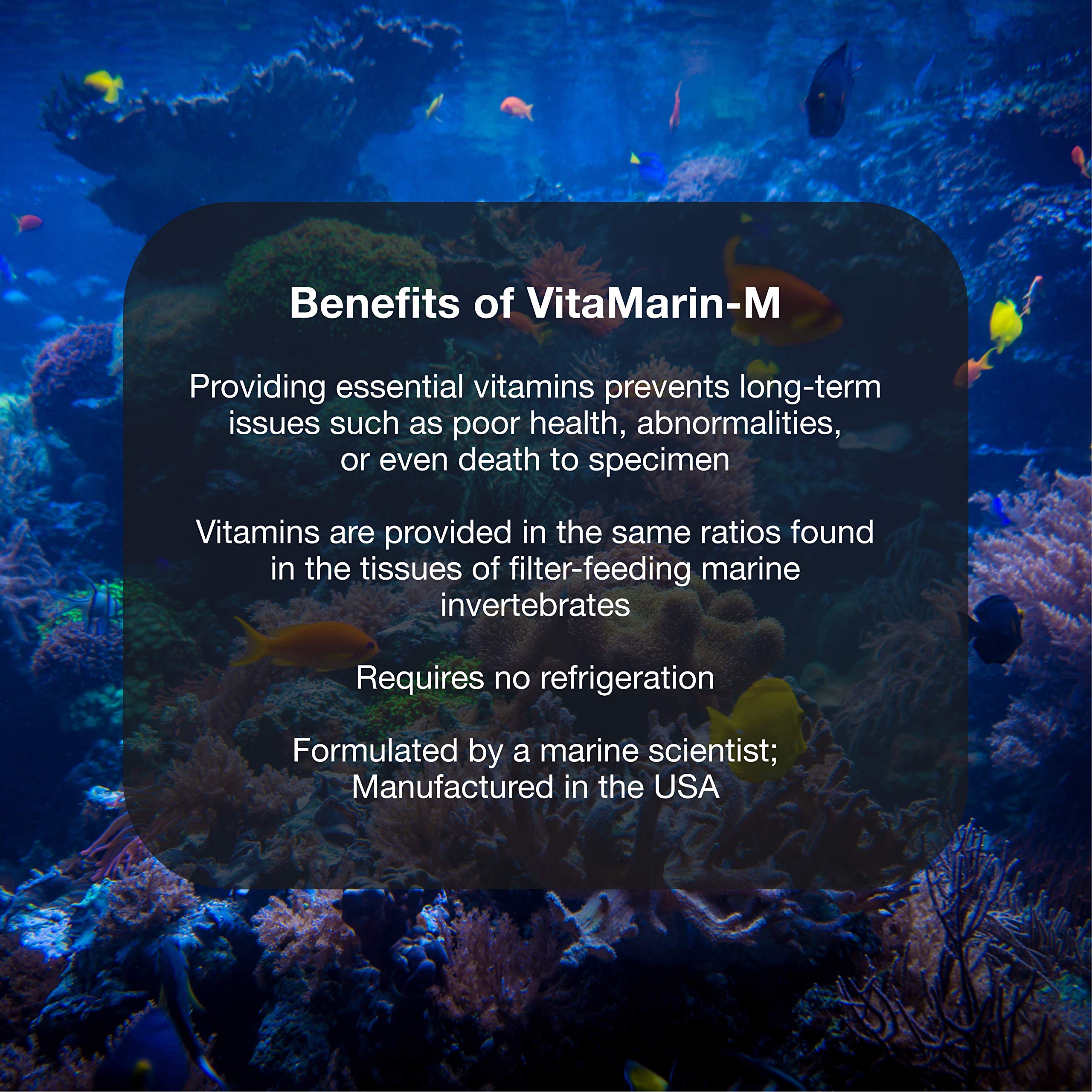 Brightwell Aquatics Vitamarin M - Premium Liquid Multivitamin Supplement for Saltwater & Reef Aquariums | Essential Nutrients for Marine Fish, Corals & Invertebrates | 2-Liter Bottle | Perfect for Daily Nutrition & Immune System Support