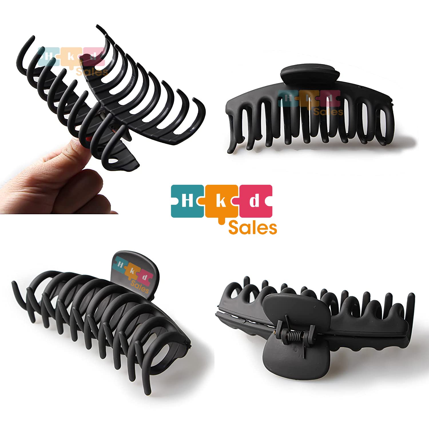 Stylish Acrylic Hair Clips for Women - Large Hair Claw Clips (Pack of 4) - Perfect for Daily Use, Ponytails, Buns & Updos - Hair Accessories for Women