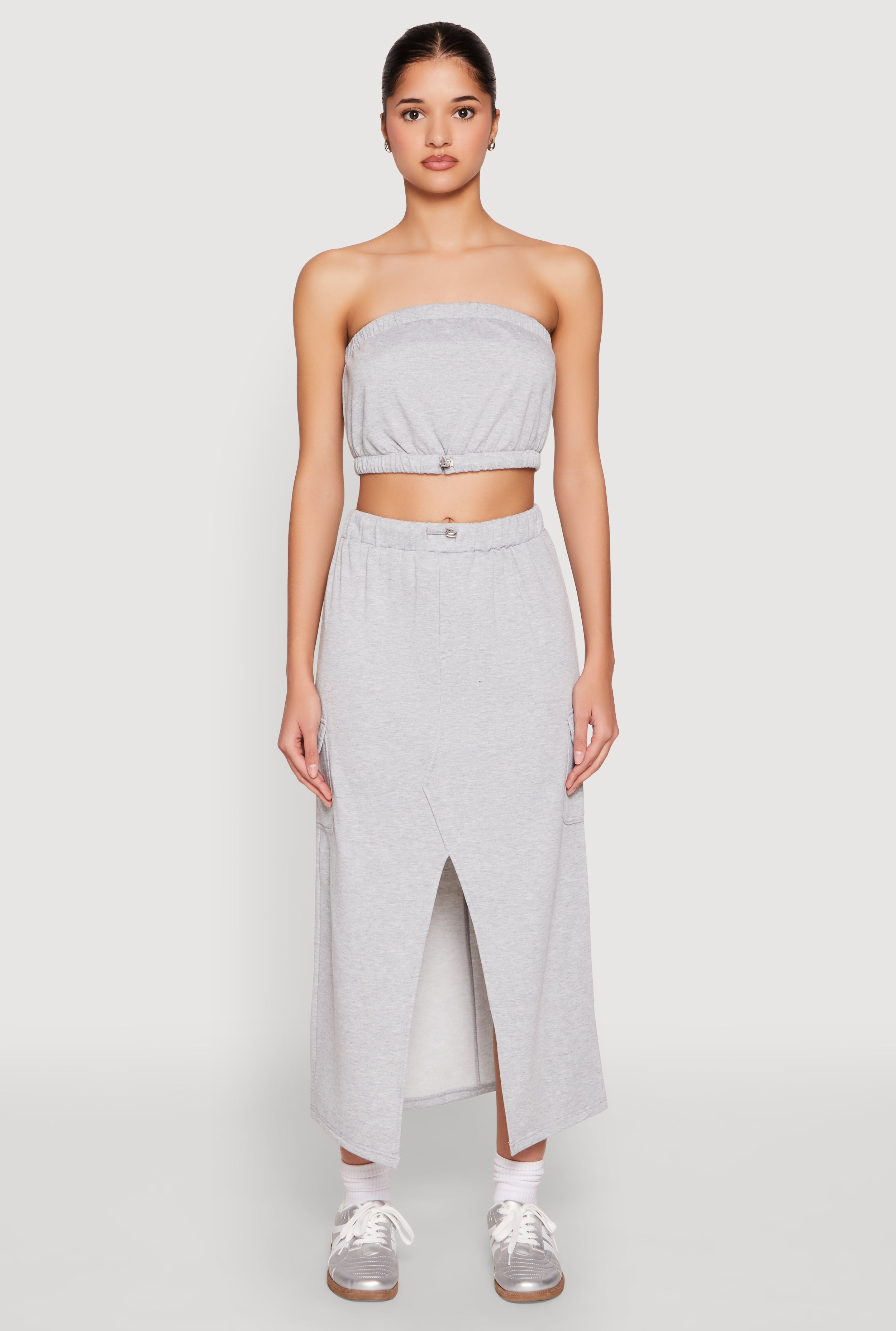 Almost Famous Women's Fleece Slit Front Cargo Skirt - Cozy Winter Fashion for Casual Outfits & Outdoor Adventures