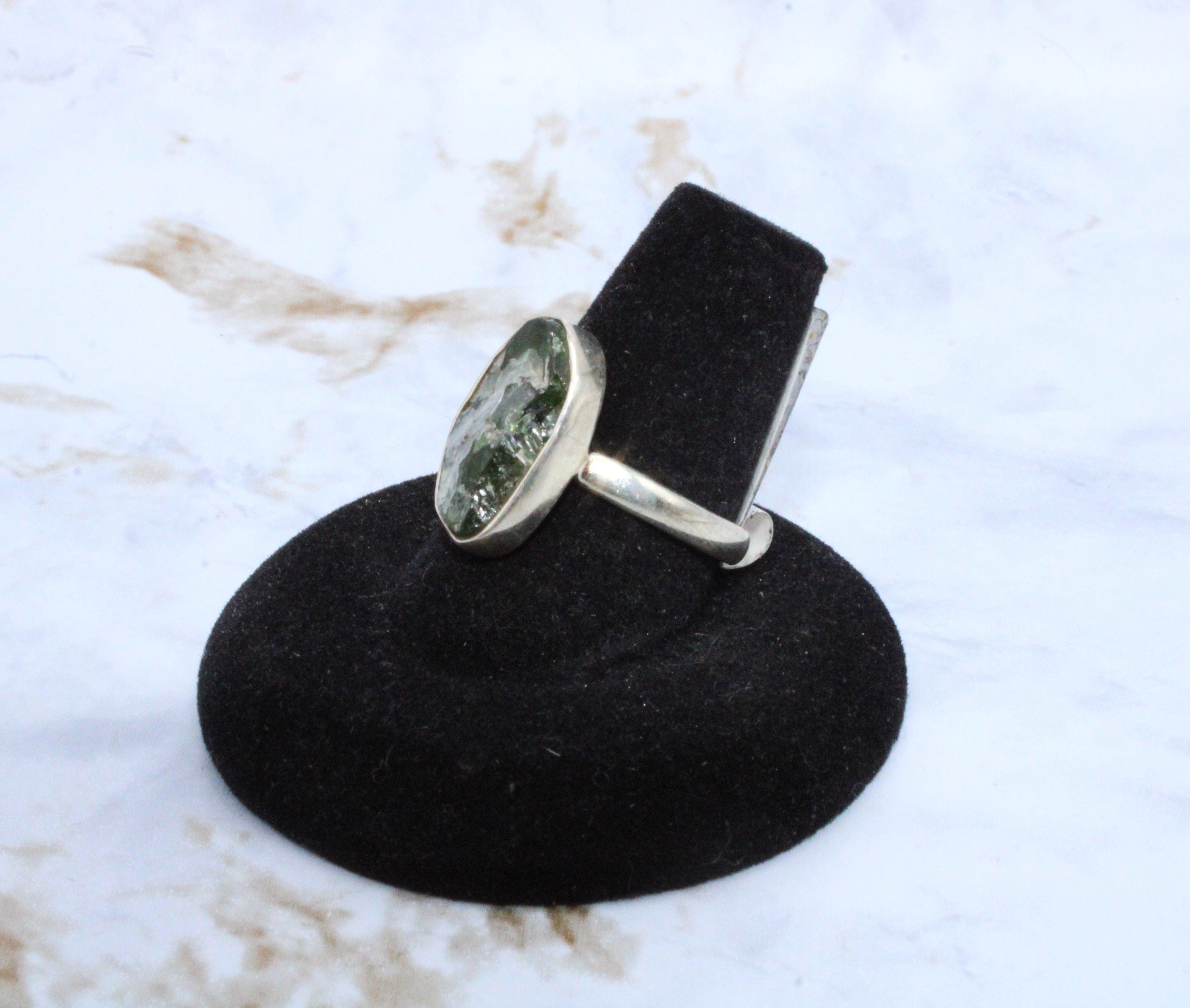 Diopside Sterling Silver Ring Size 8.25 - Elegant Green Gemstone Jewelry for Women, Perfect for Everyday Wear & Special Occasions