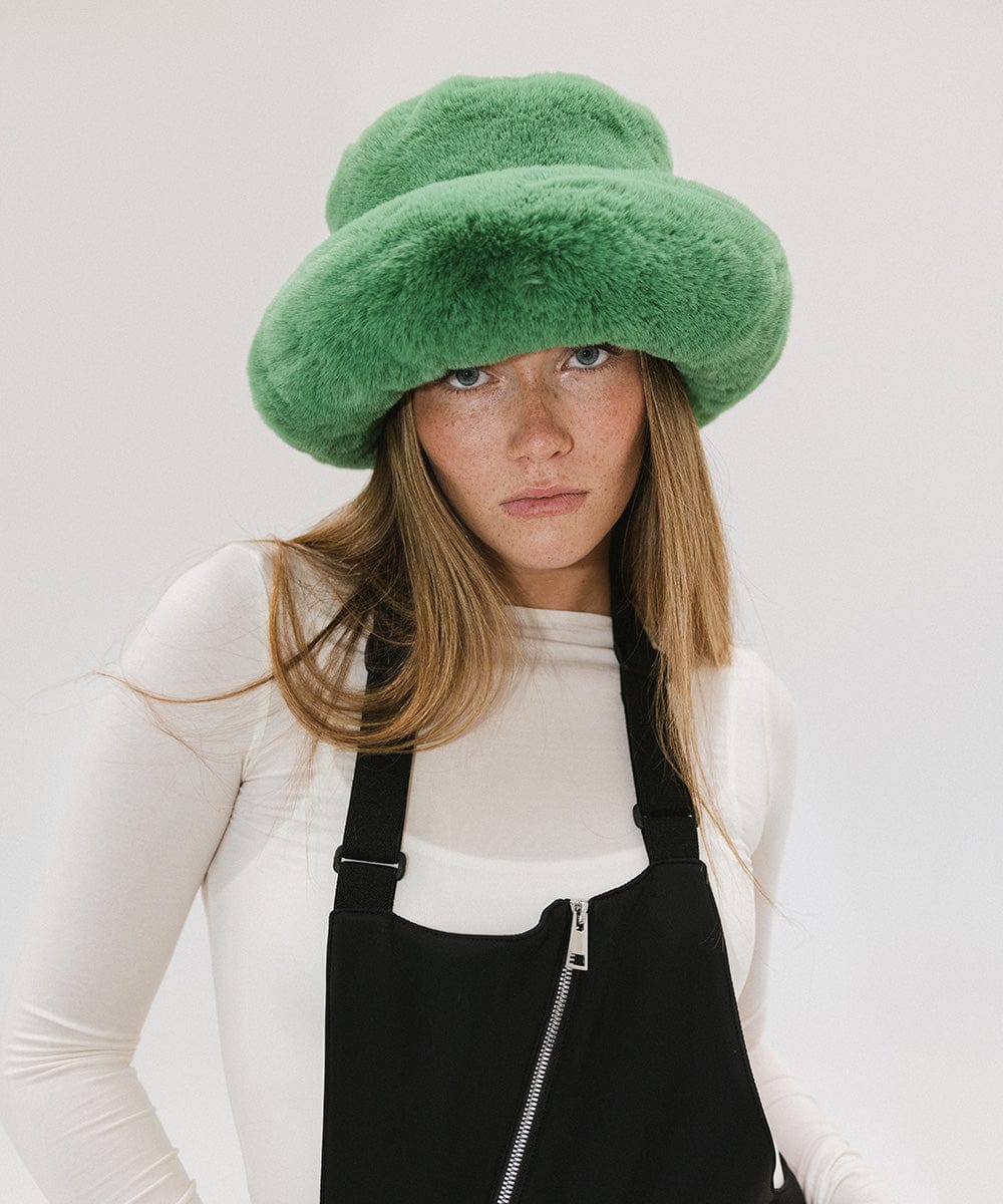 Parker Faux Fur Bucket Hat for Women - Winter Warm Fashion Beanie with Ear Flaps - Perfect for Outdoor Activities, Skiing & Snowboarding