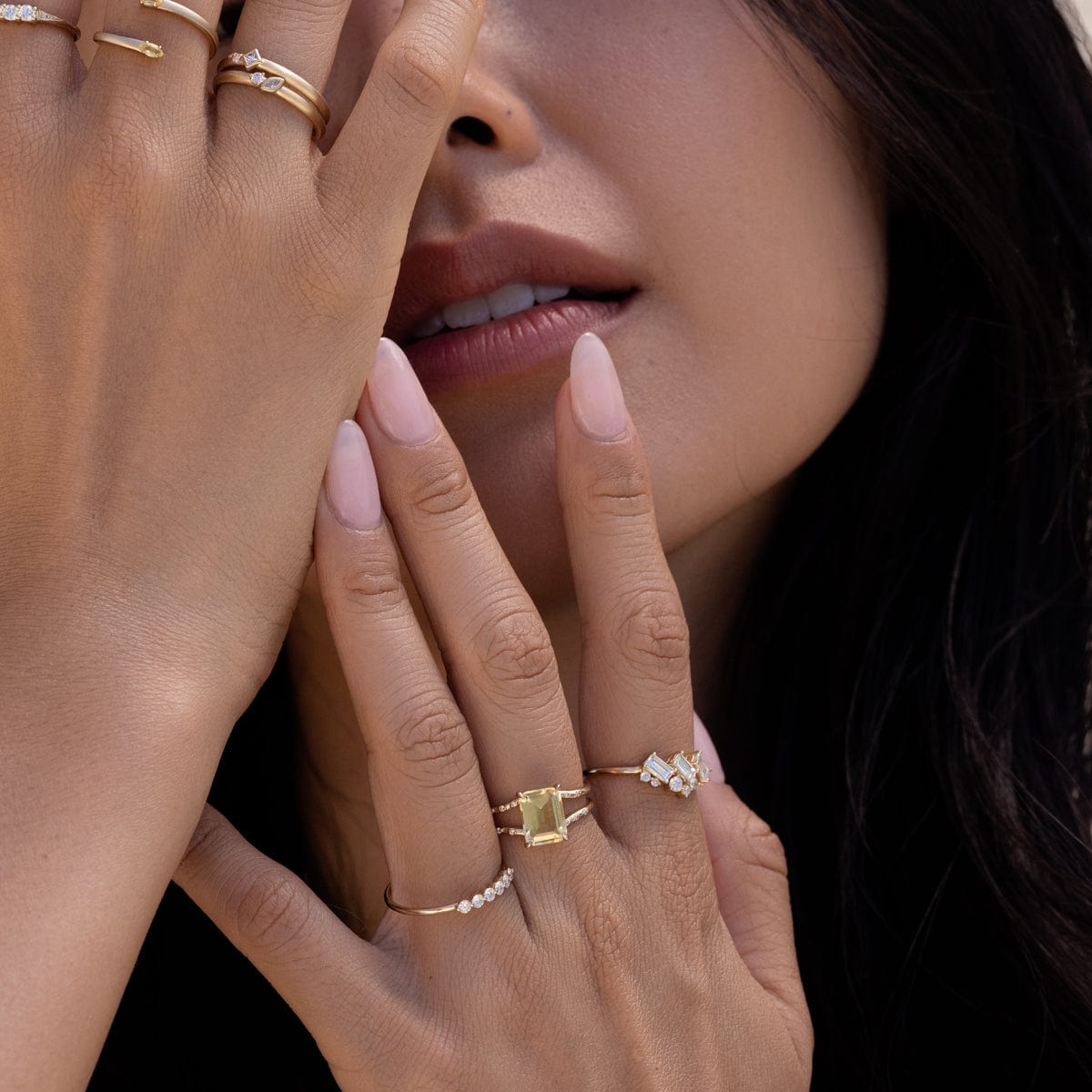 Stunning Citrine Gemstone Ring for Women - 14K Gold Plated Birthstone Jewelry - Perfect for Everyday Wear & Special Occasions