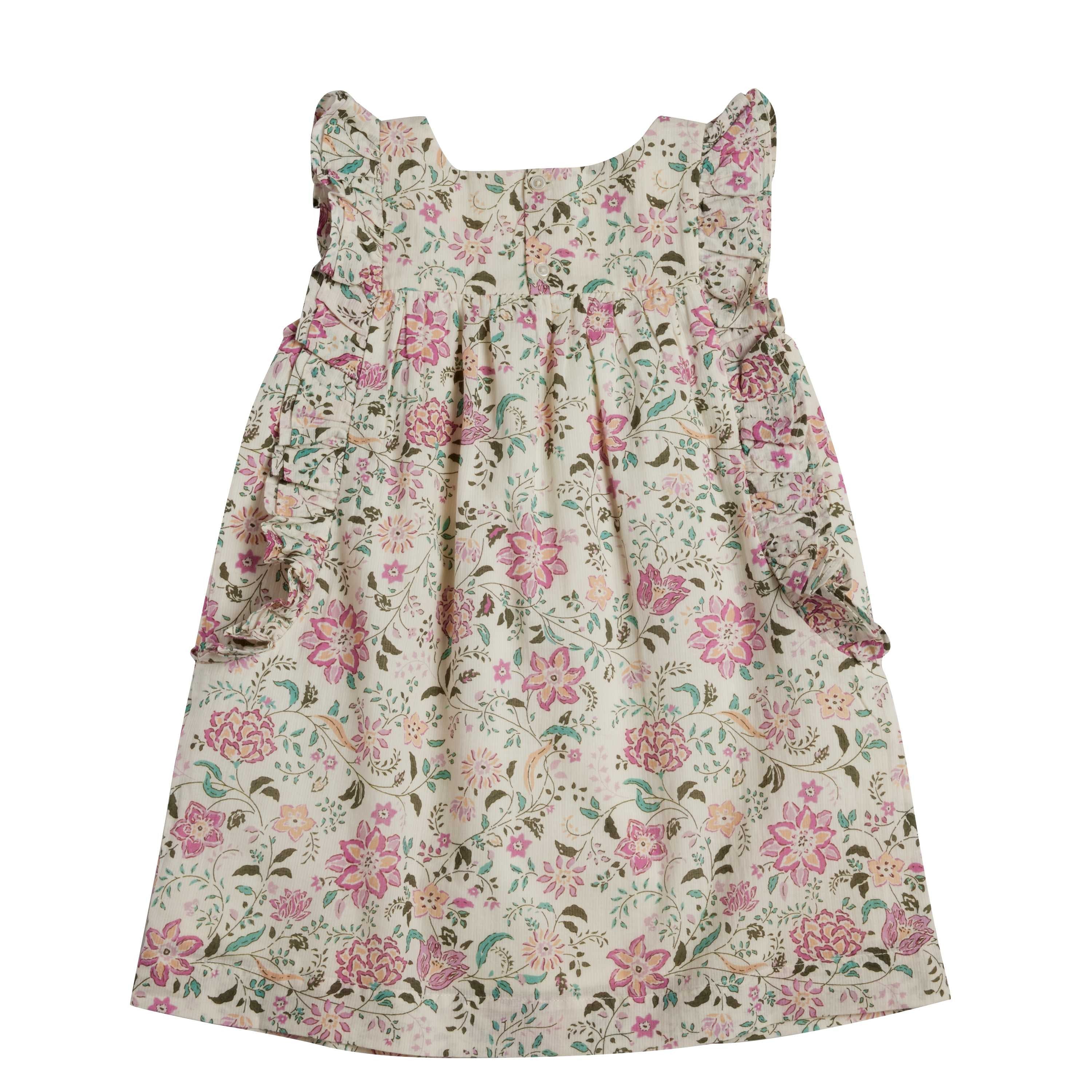 Bonheur du Jour Paris Azalea Baby & Girl Dress - Floral Rose Pink for Special Occasions & Photoshoots
