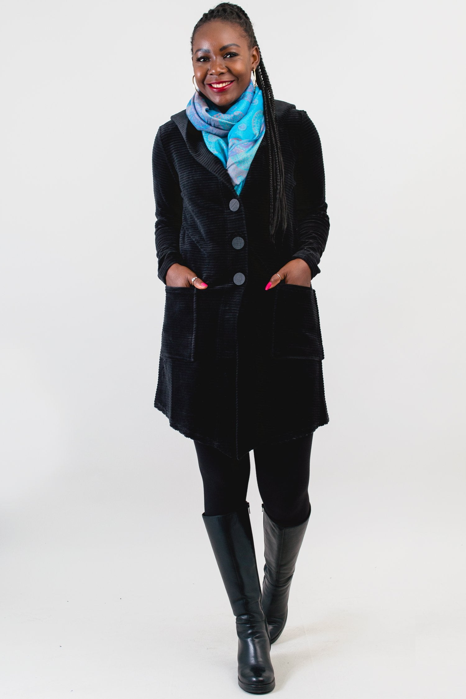 Doreen Jacket for Women - Soft Bamboo Cotton Blend, Black - Lightweight Comfort for Travel, Work & Everyday Wear
