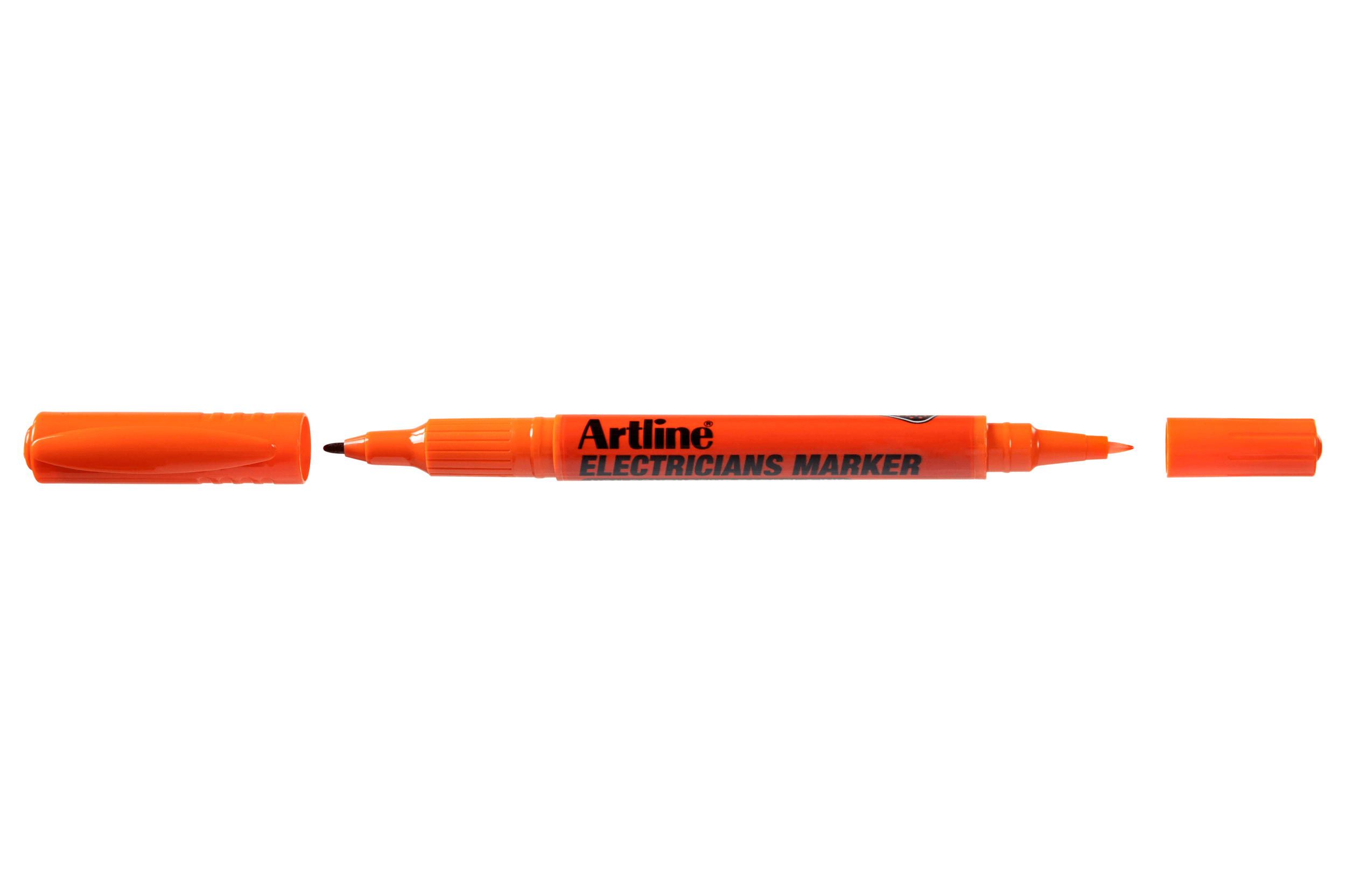 Artline Electricians Permanent Marker Bullet Tip Orange - 12 Pack - Industrial Strength, Waterproof & Fade-Resistant - Ideal for Electrical Wiring, Construction & DIY Projects