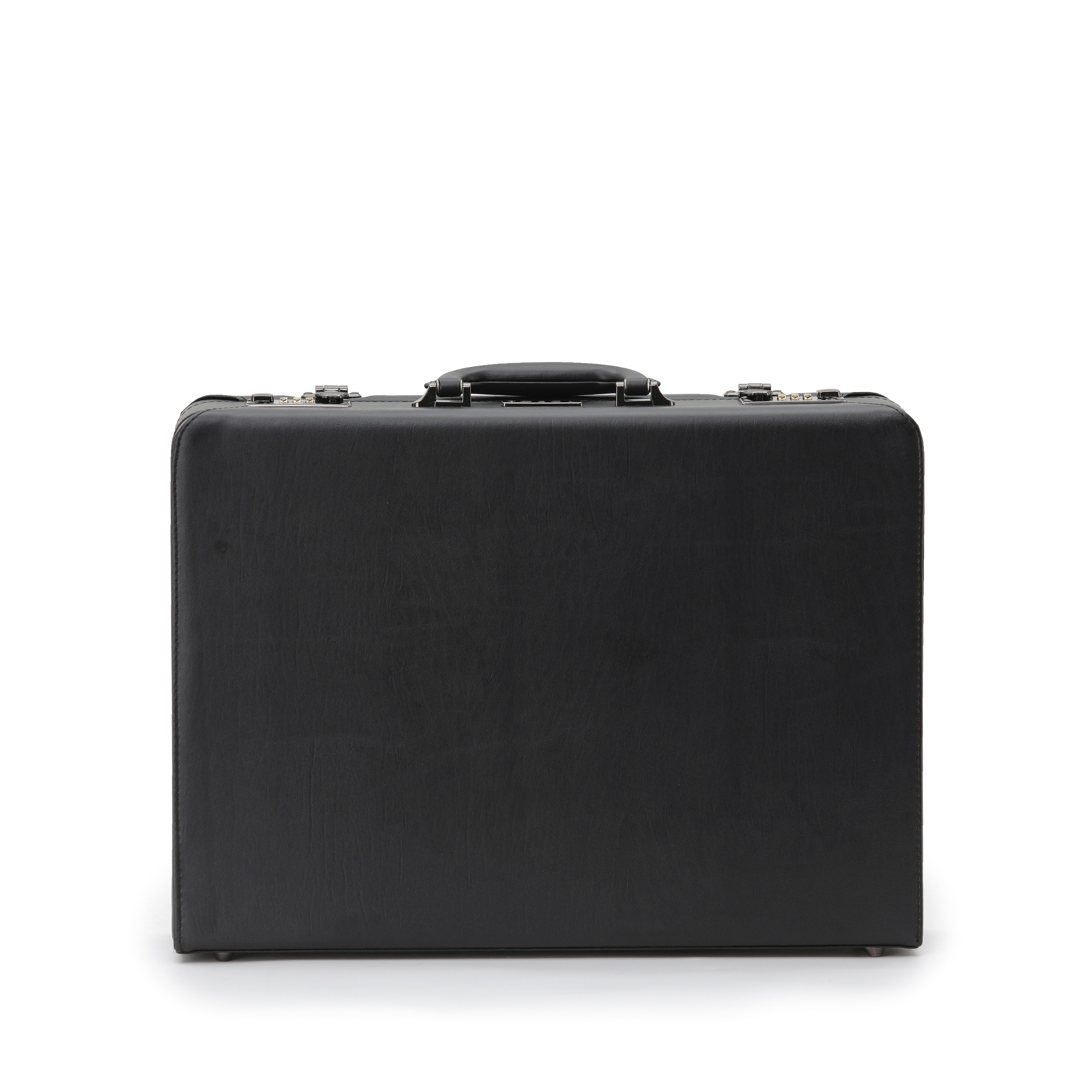 Tosca TCA2605 Professional Leather Attache Briefcase for Business - Black | Stylish & Durable Office Work Bag for Men & Women | Perfect for Business Meetings, Travel & Daily Commute