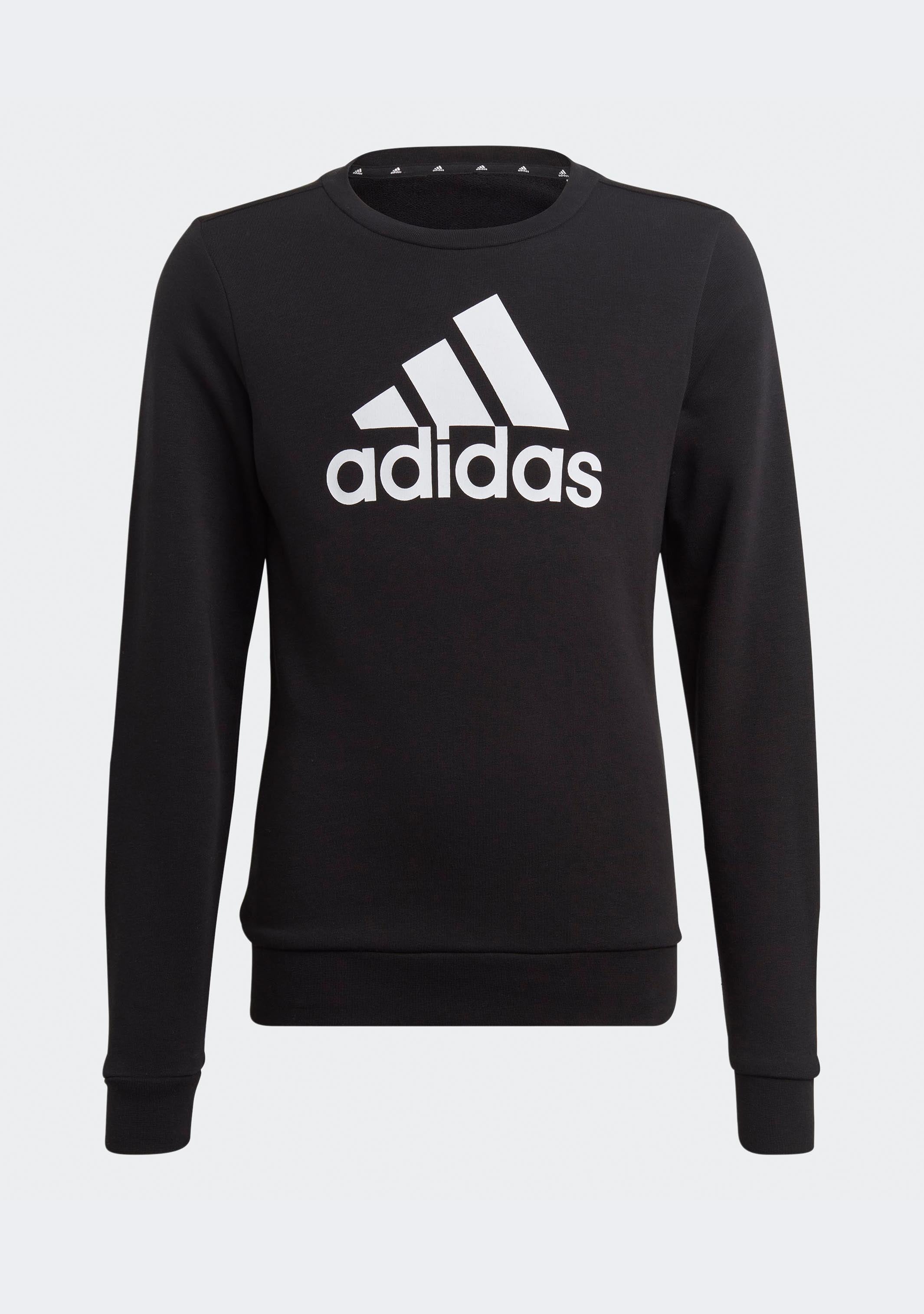 Adidas Girls' Essentials Big Logo Cotton Sweatshirt - Soft Casual Pullover Hoodie for Kids | Perfect for School, Playdates & Everyday Wear