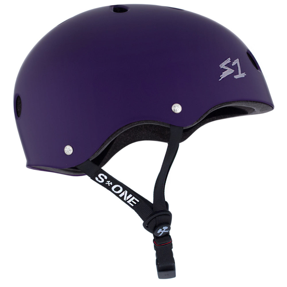 S One Lifer MEGA Helmet - Matte Purple Skateboard & Bike Helmet for Adults - Protective Gear for Extreme Sports, Skateboarding, BMX & Longboarding