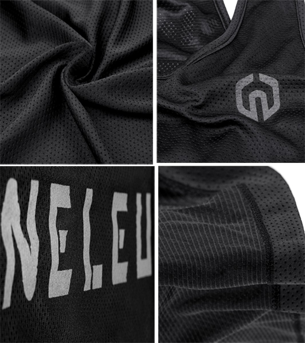 NELEUS Men's 3 Pack Moisture Wicking Y-Back Muscle Tank Tops - Gym Workout, Running & Athletic Performance Shirts for Men
