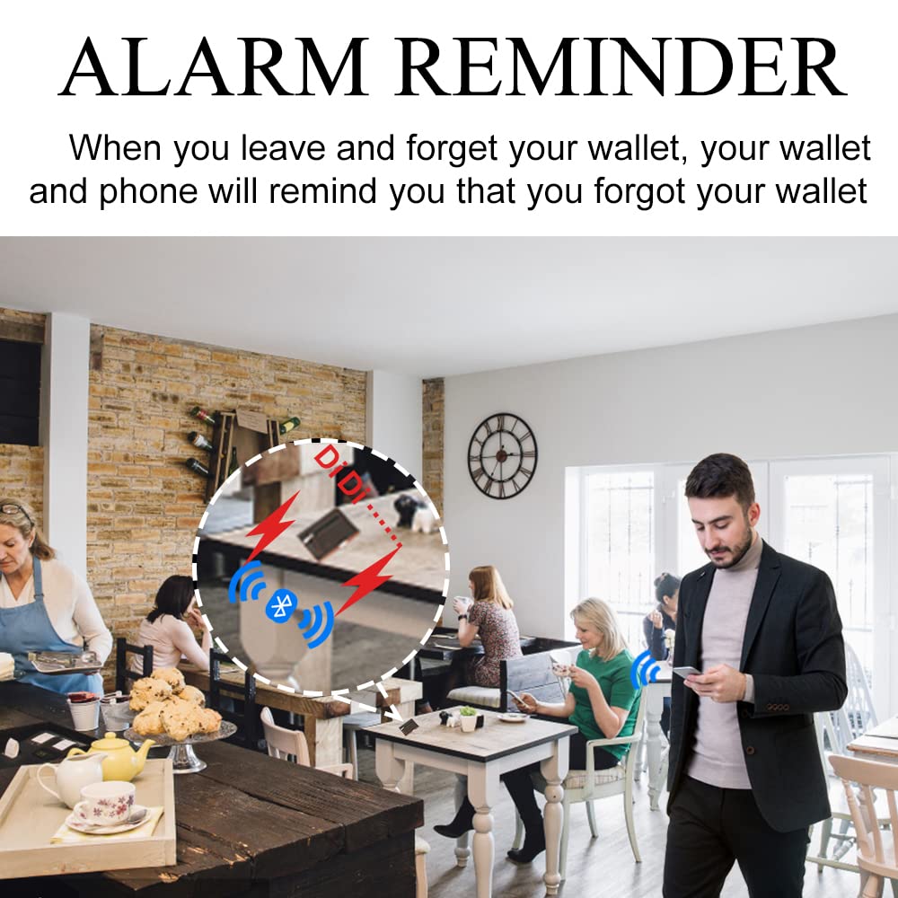 Slim Anti-Lost Bluetooth Wallet for Men - Track Cards & Keys