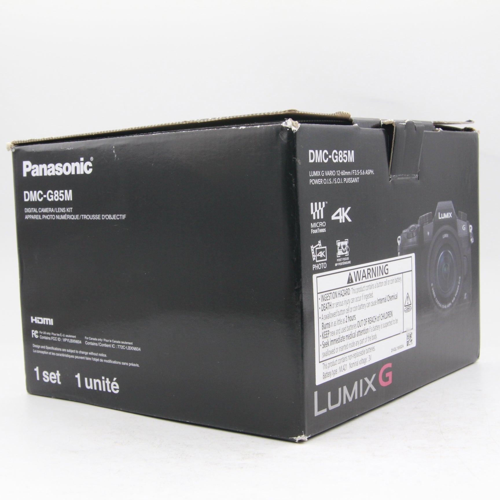 Open Box Excellent Condition Panasonic Lumix DMC-G85 Mirrorless Micro Four Thirds Digital Camera with 12-60mm Lens - Perfect for Travel Photography, Vlogging & Professional Shooting