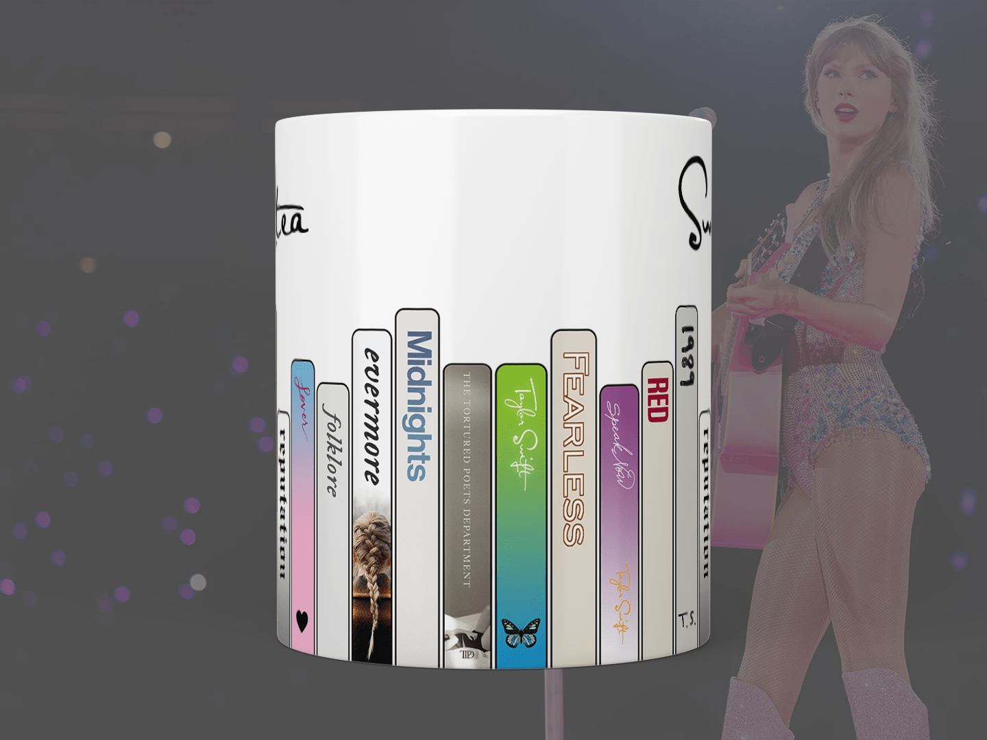 Taylor Swift 'Swiftea' Album & Eras Tour Ceramic Coffee Mug - Perfect for Swiftie Fans, Tea & Coffee Lovers, Collectible Merchandise for Home, Office & Gifts