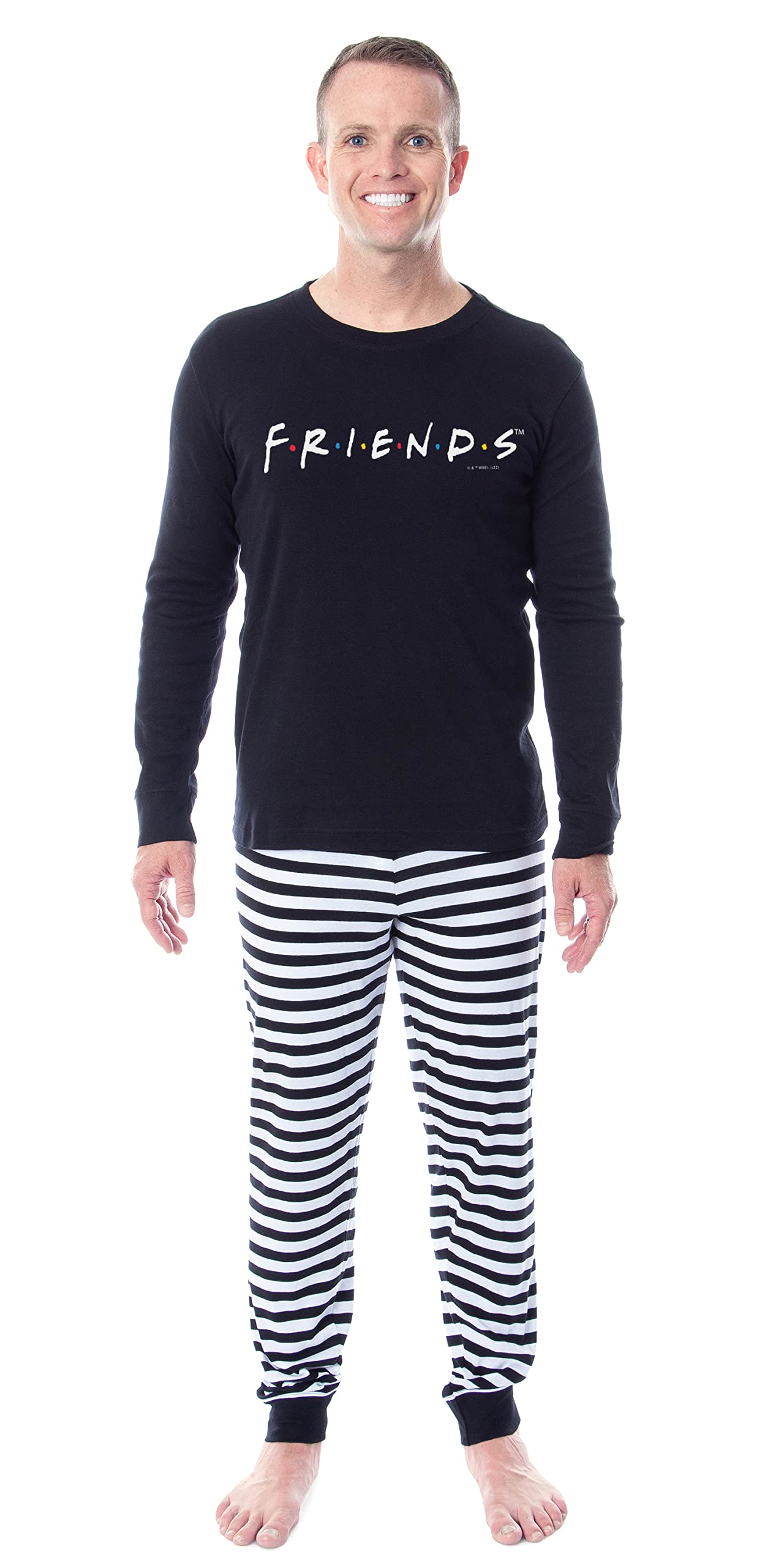 INTIMO Friends TV Show Series Matching Family Pajama Set - Soft Cotton Tight Fit Sleepwear for Women & Men - Perfect for Christmas Gifts, Family Movie Nights & Cozy Loungewear
