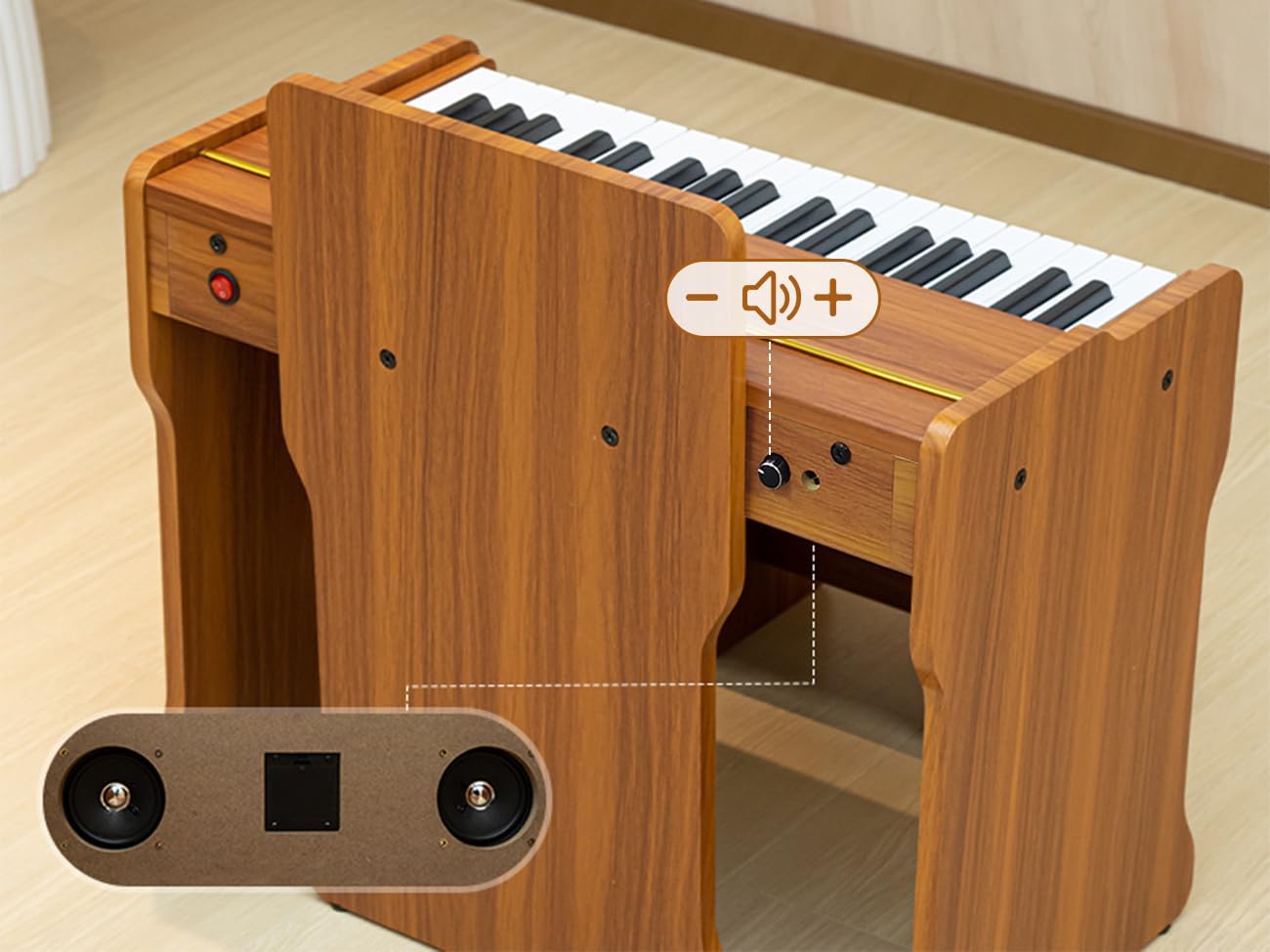 37-Key Kids Digital Piano Keyboard - Wooden Musical Toy for Toddlers Ages 3+ | Portable Mini Piano for Early Childhood Music Education & Home Play (Brown) - Perfect for Birthday Gifts, Preschool Learning & Family Entertainment