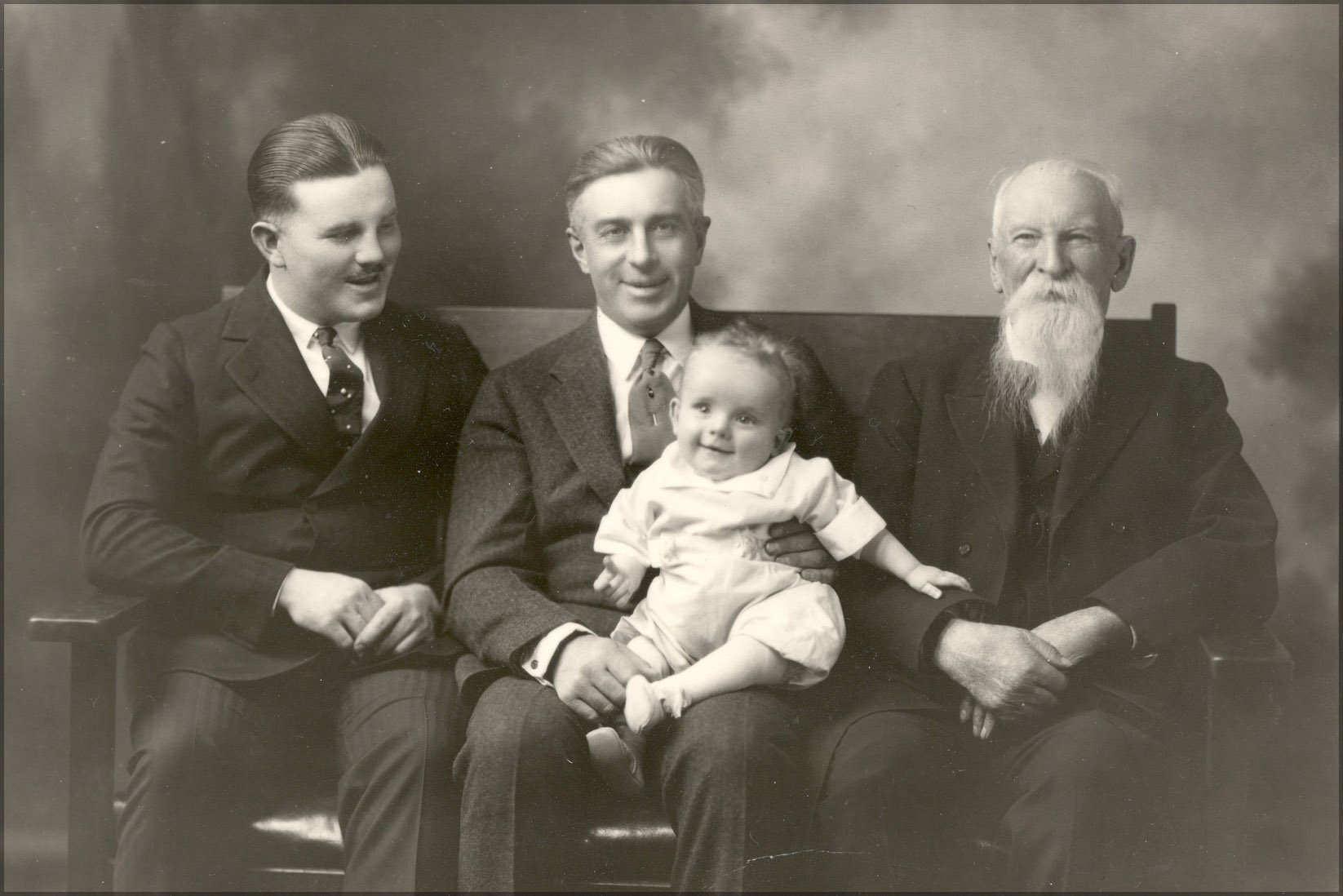 24x36 Inch Vintage Nelson Story Sr. Family Portrait Gallery Poster - Walter Story, T. Byron Story, Malcom Story 1922 Historical Photo - Perfect for Home Decor, Office Wall Art & Gift for History Lovers