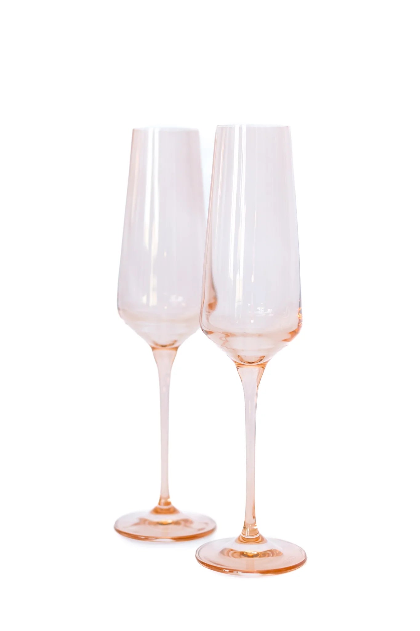 Elegant Estelle Colored Glass Champagne Flute Set of 2 - Perfect for Weddings, Anniversaries & Romantic Celebrations