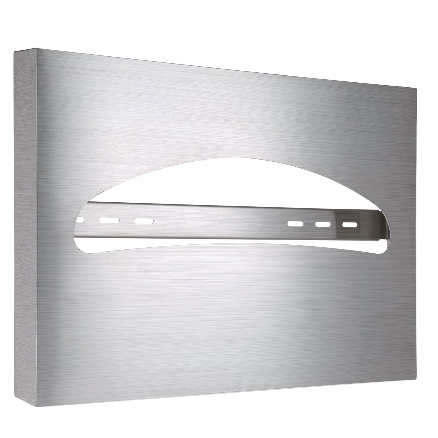 Stainless Steel Brushed Half Fold Toilet Seat Cover Dispenser - 15.7 x 2 x 11.8 Inches | Durable & Hygienic Bathroom Accessory | Perfect for Public Restrooms, Offices & Homes