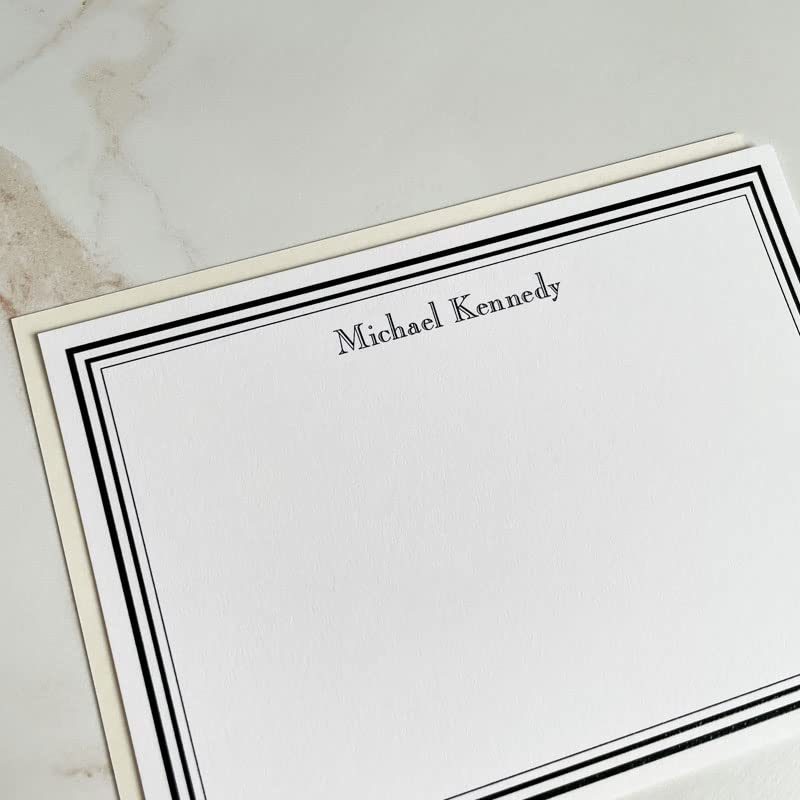 Personalized Stationery Note Cards with Raised Ink - Custom Monogrammed Thank You Cards for Weddings, Birthdays & Special Occasions - Perfect for Handwritten Notes, Gifts & Elegant Correspondence