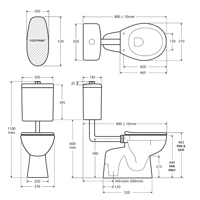 Fienza CARE2R Accessible Toilet Safety Kit with 40° Right-Hand Grab Bar & Blue Raised Toilet Seat - Ideal for Elderly & Disabled Bathroom Accessibility