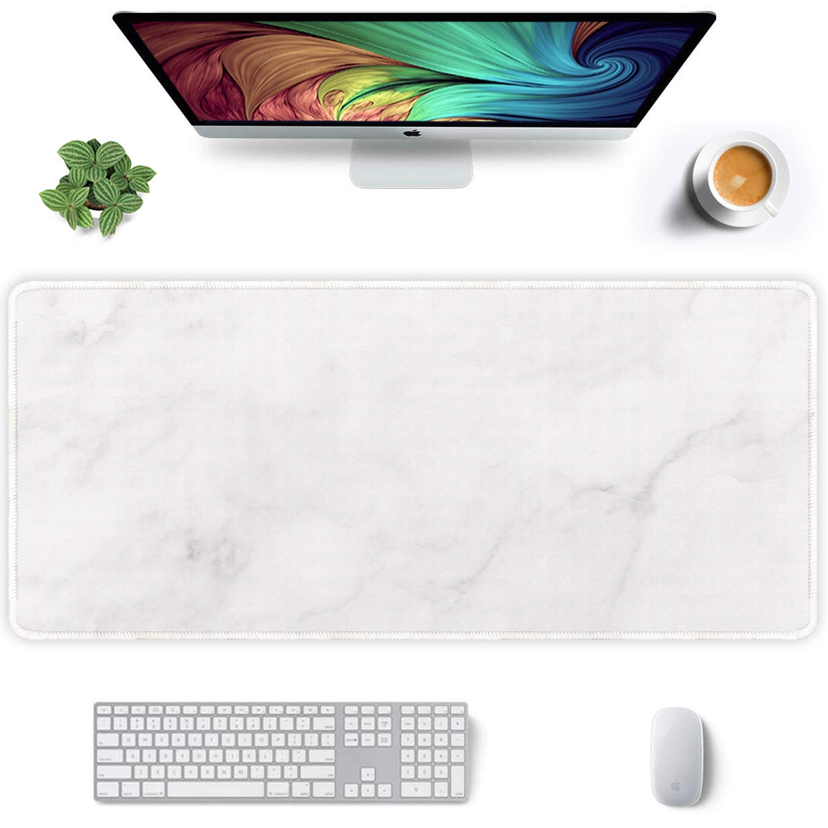 Auhoahsil XXL Gaming Mouse Pad - Non-Slip Desk Mat for PC & Office (35.5x15.7in)