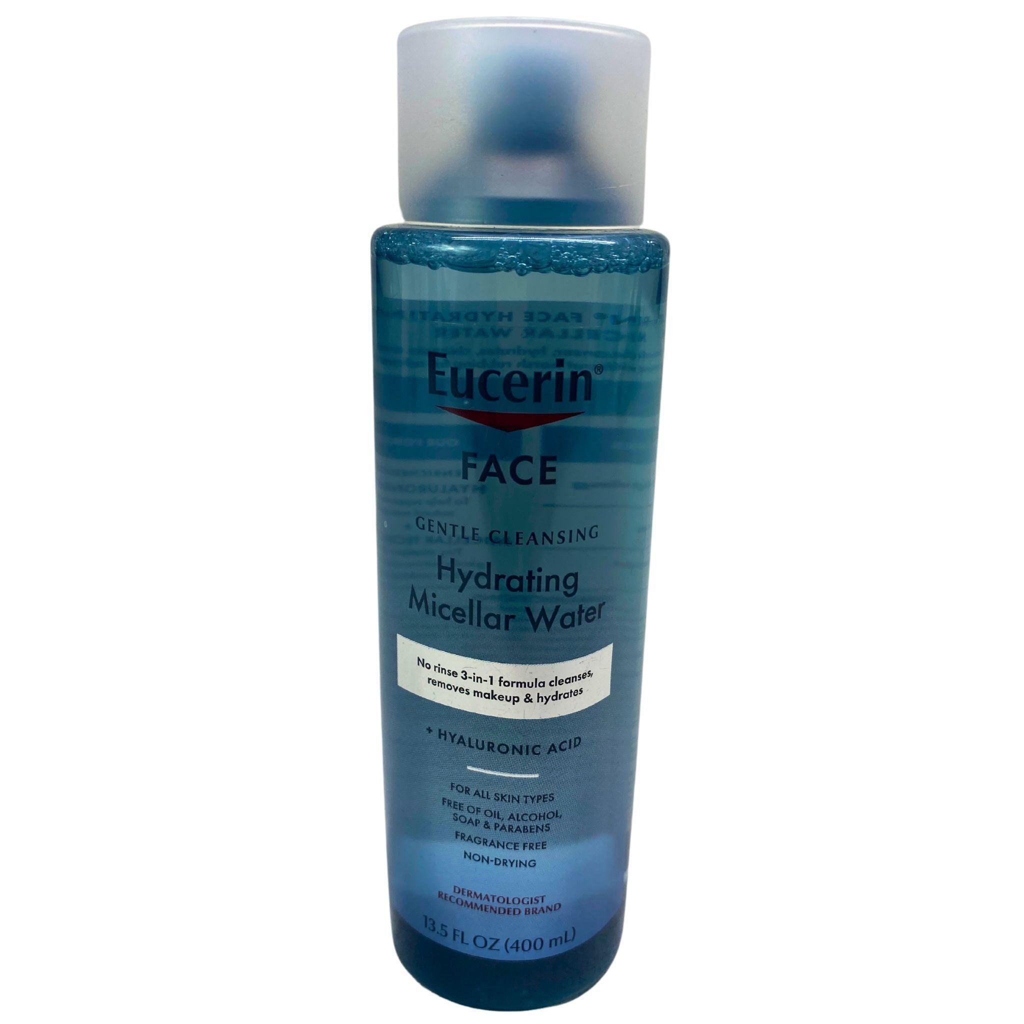 Eucerin Gentle Hydrating Micellar Water for Face - 13.5 Fl Oz (400ml) - Fragrance Free Cleanser for Sensitive Skin - Makeup Remover & Daily Facial Cleansing - Pack of 47