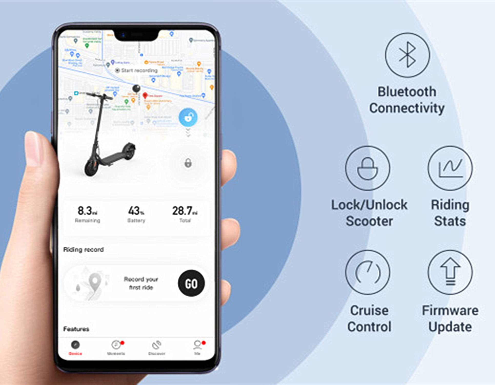 Segway Ninebot F40 Electric Kick Scooter for Adults - 350W Powerful Motor, 10-Inch Pneumatic Tires, Foldable Commuter Scooter with UL-2272 Certification | Perfect for Urban Commuting, Campus Travel & Last-Mile Transportation