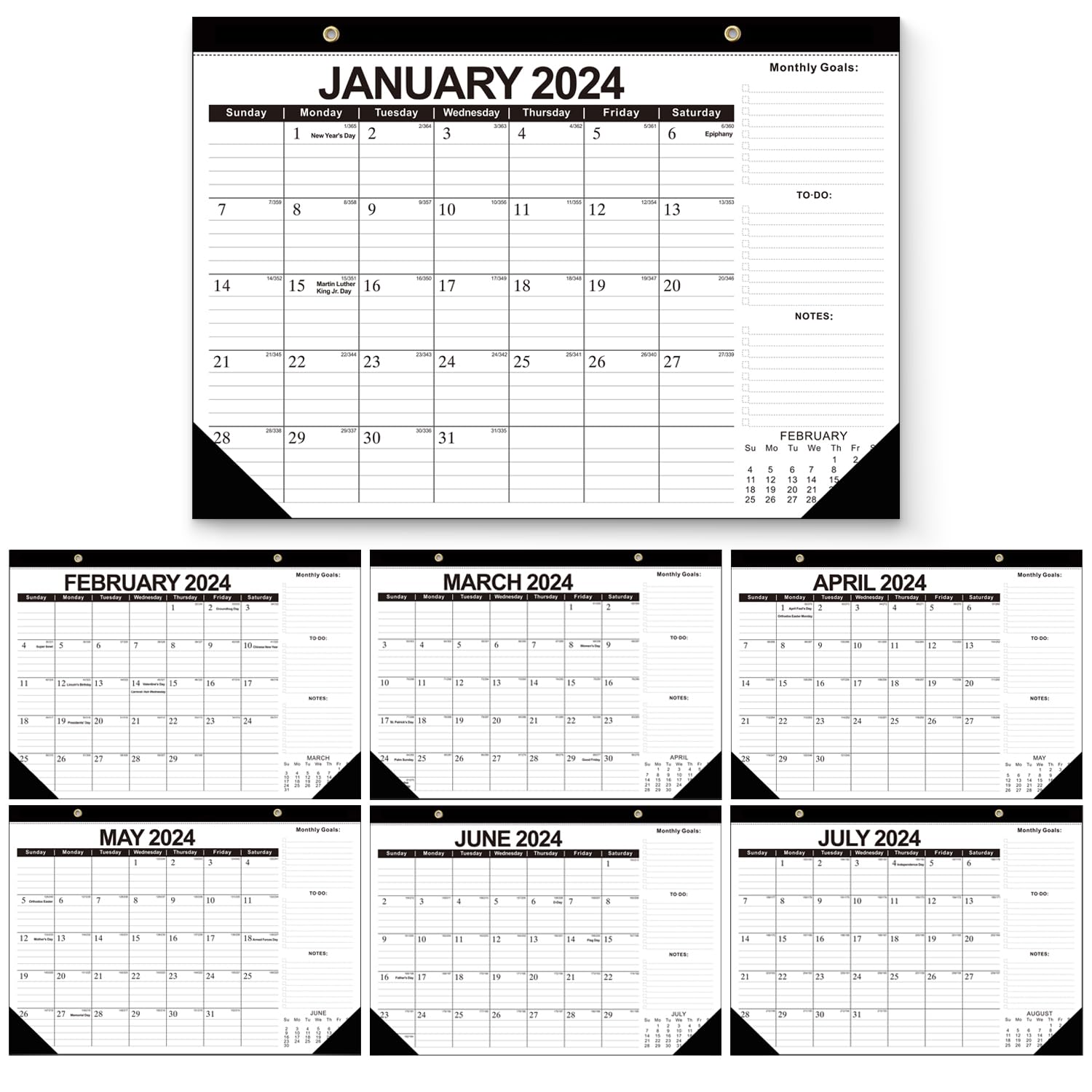 Kyweel 2024-2025 Monthly Desk & Wall Calendar Planner - 17