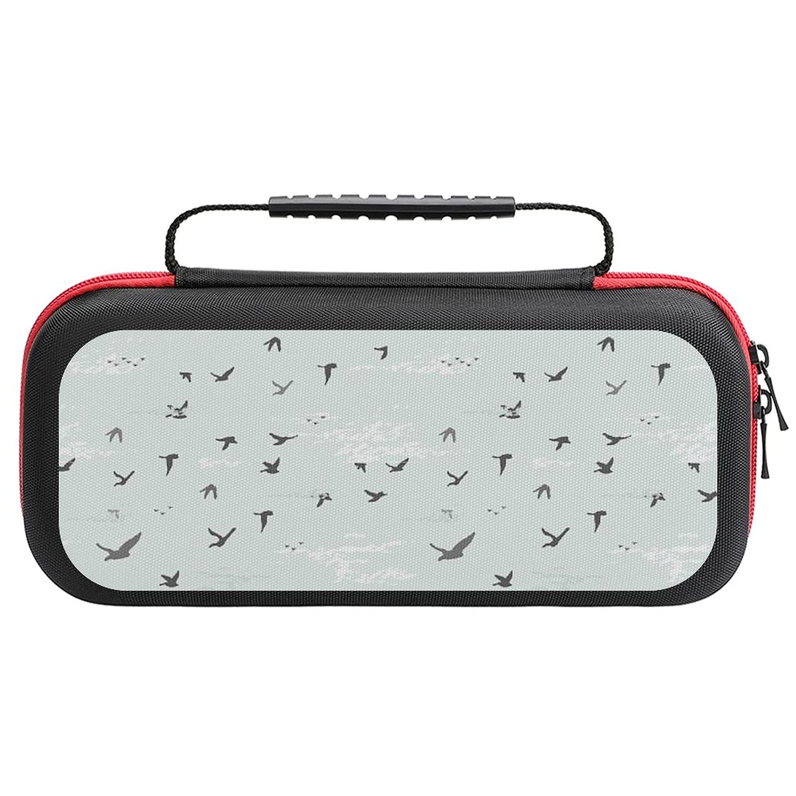 Nintendo Switch Lite Carrying Case with Flying Birds Print - Portable Travel Storage Bag for Switch Lite & Accessories | Perfect for Gaming On-The-Go, Commuting, and Travel Protection