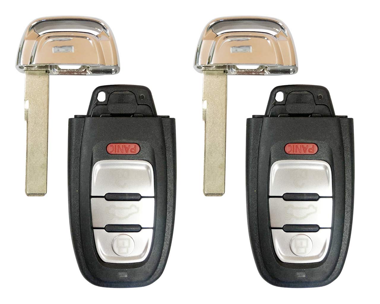 AUTO Key MAX Replacement Car Key Fob for Audi A1 A3 A4 A5 A6 A7 Q3 Q5 Q7 S3 S4 S5 S7 - FCC ID: IYZFBSB802 (Pair) - Perfect for Key Replacement, Spare Keys & Remote Entry
