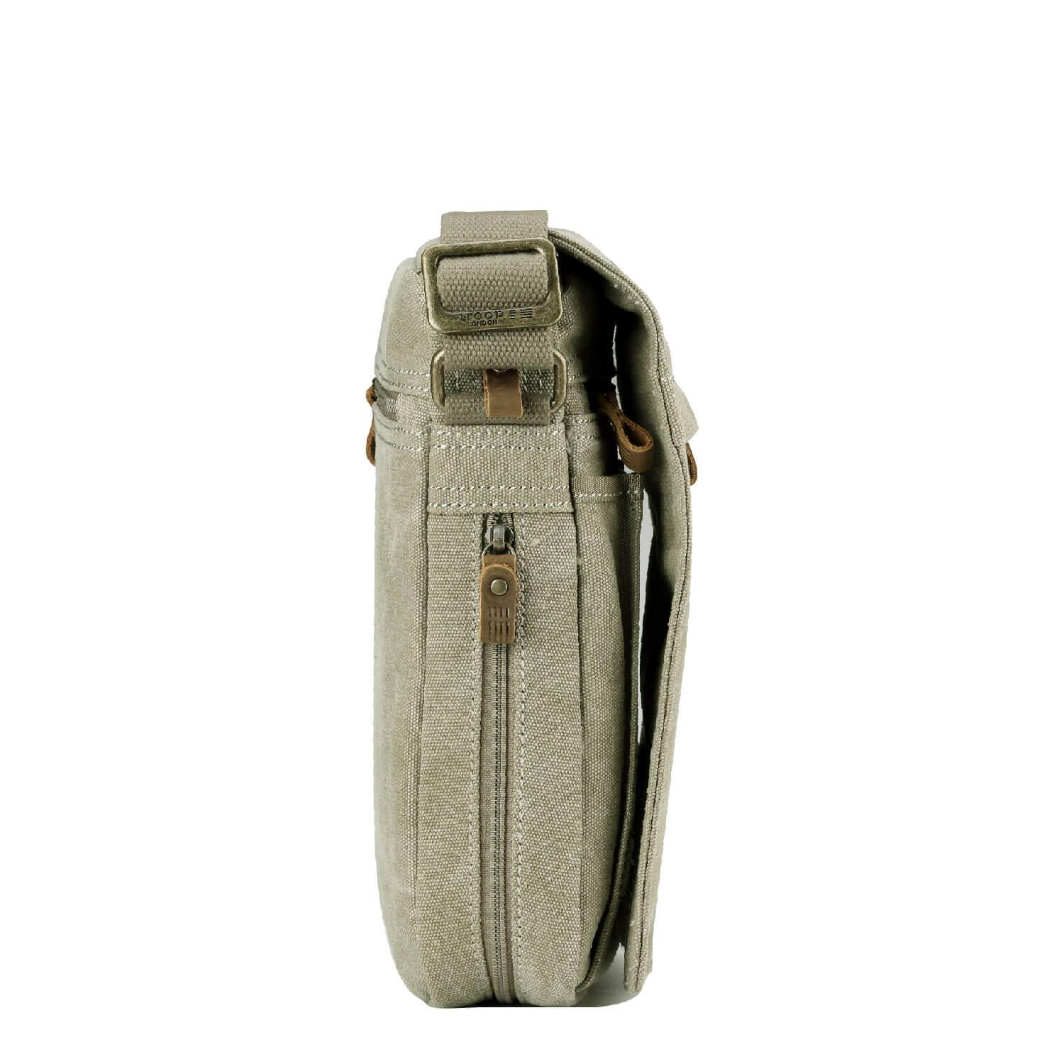 Troop London Classic Canvas Crossbody Bag for Men & Women - Stylish & Durable Shoulder Bag for Travel, Work & Everyday Use