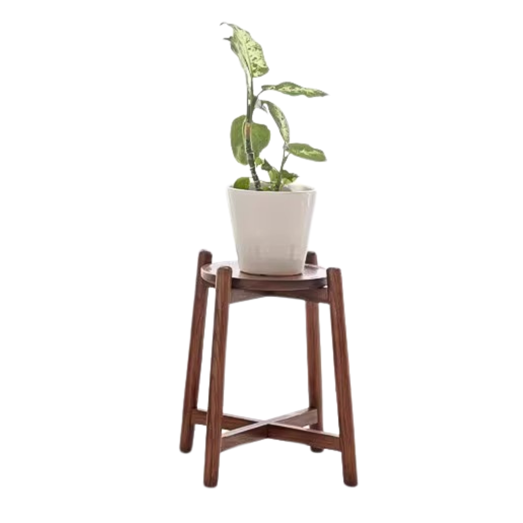 out of stock 11.4x11.4x15.7 inch/ 29x29x40 cm/ Walnut color/ Walnut solid wood flower rack height