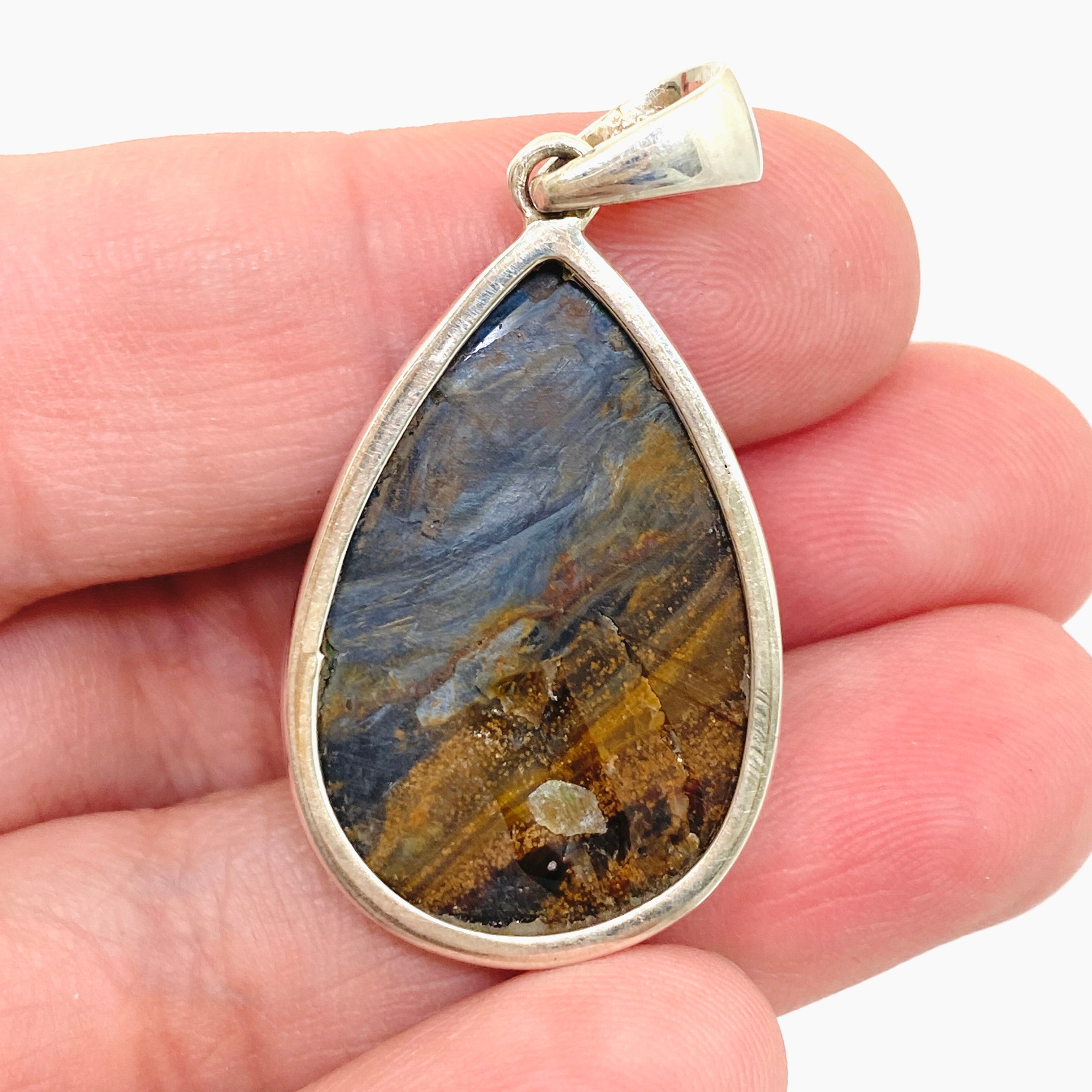 Natural Pietersite Teardrop Cabochon Pendant PPGJ1063 - Handmade Gemstone Jewelry for Women, Gift for Her - Perfect for Meditation, Energy Healing & Spiritual Practices