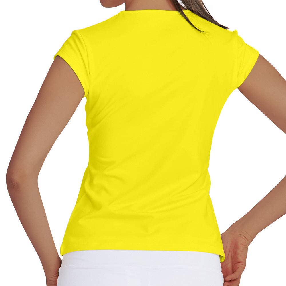 Best Women's Tennis Shirts - Short Sleeve V-Neck Solid Golf T-Shirts for Running & Sports | Breathable Activewear for Gym, Workouts & Outdoor Activities