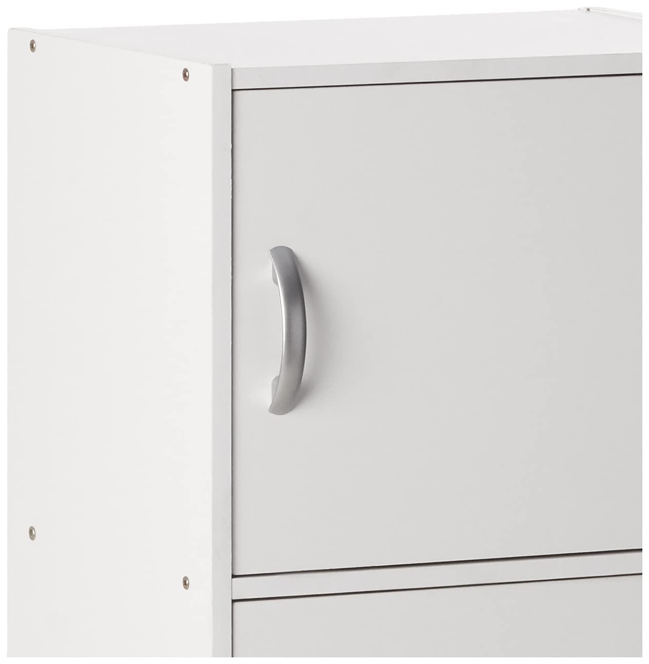 HODEDAH 5-Door White Bookcase - Modern Storage Cabinet for Home Office, Living Room & Bedroom Organization