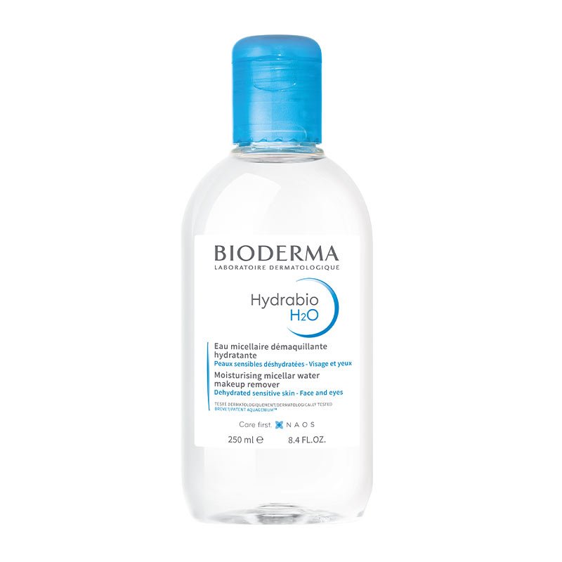 Bioderma Hydrabio H2O Micellar Water Cleansing Solution for Face & Eyes - Gentle Makeup Remover & Daily Cleanser for Sensitive Skin | Perfect for Travel & Daily Skincare Routine