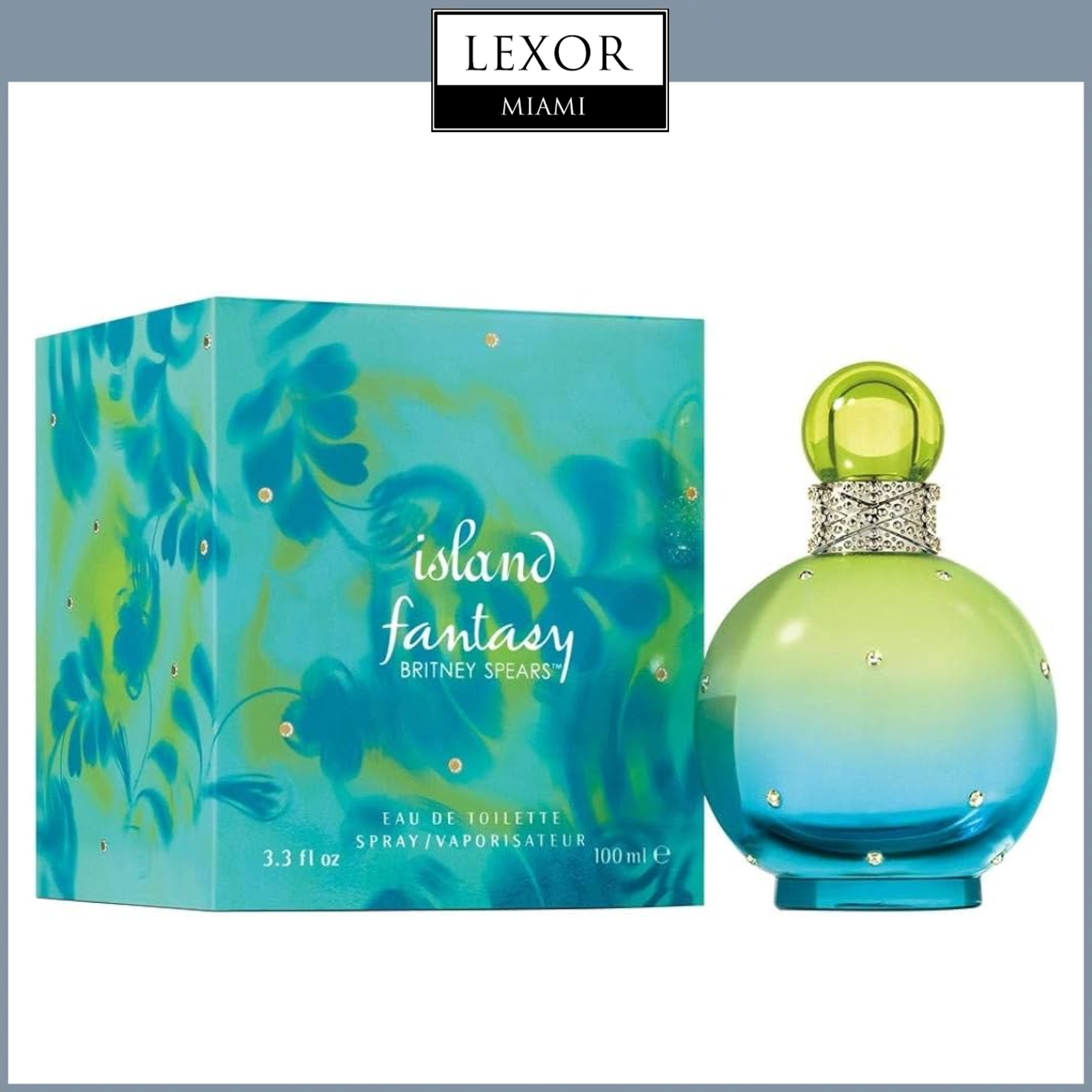 Britney Spears Island Fantasy 3.3 Oz Eau de Toilette for Women - Floral Fruity Perfume for Daytime Wear, Summer Vacations & Special Occasions
