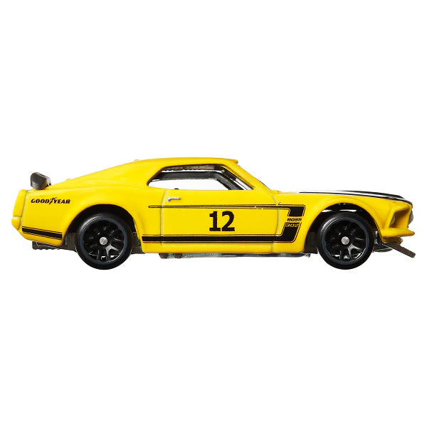 Hot Wheels Vintage Racing Club 1969 Ford Mustang Boss 302 Die-Cast Car - Collectible 1:64 Scale Model for Display & Racing Scenes