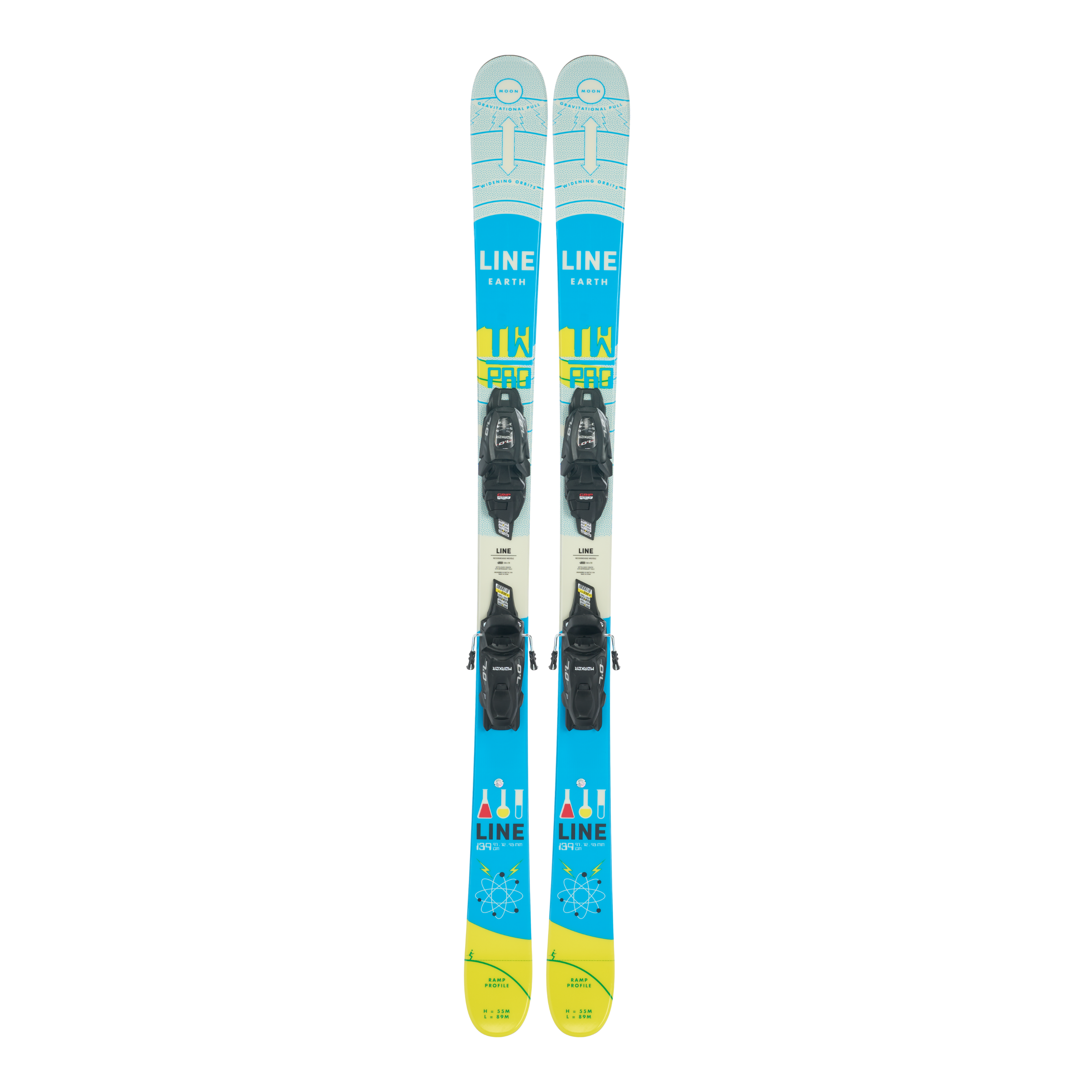 Tom Wallisch 2024 Shorty Flat Ski - Lightweight Freestyle Skis for Park & Powder - Perfect for Tricks, Jumps & All-Mountain Skiing