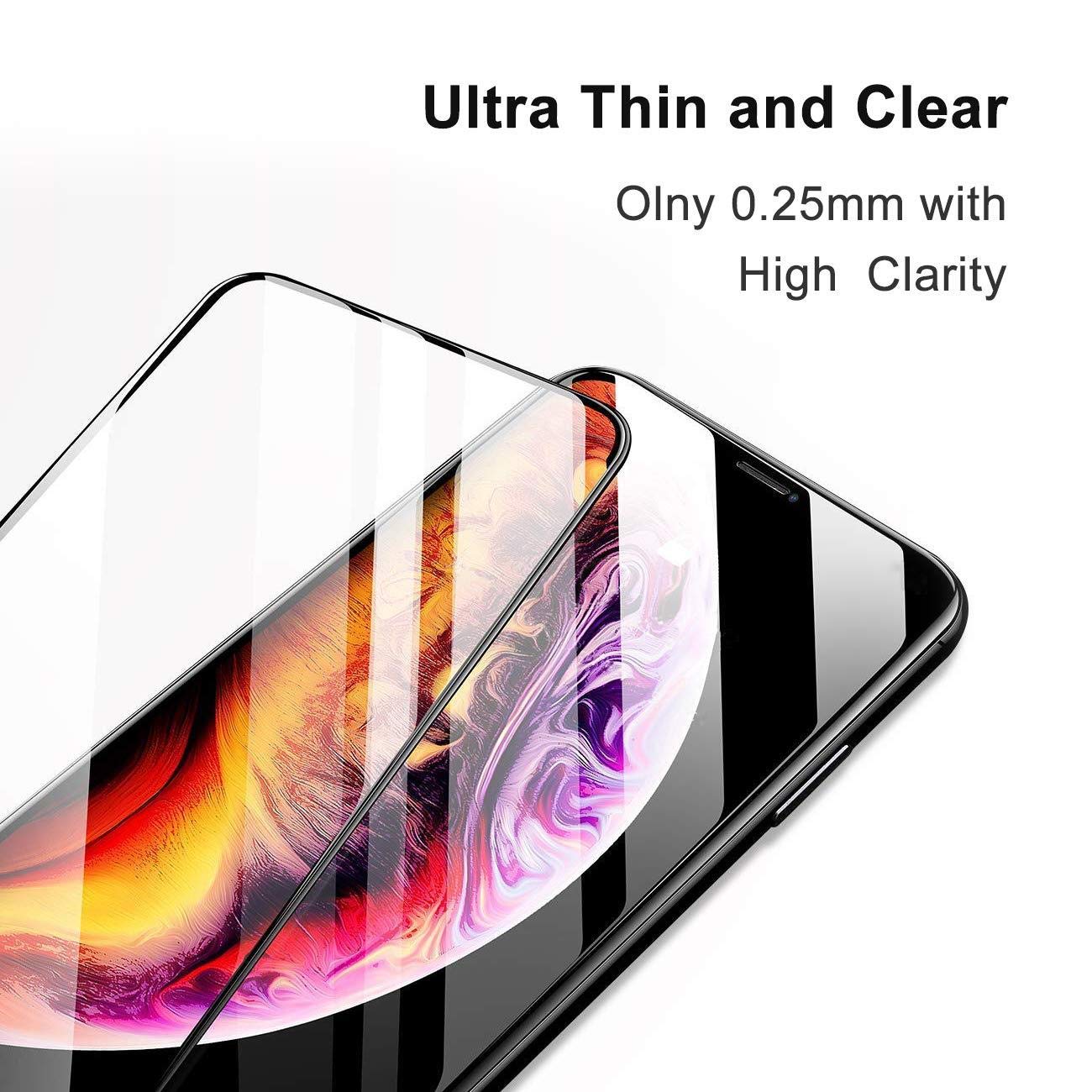 BoxWave ClearTouch Glass Curve Screen Protector for Apple iPhone 11 - 9H Tempered Glass, Anti-Scratch, Bubble-Free Installation (Jet Black) - Perfect for Everyday Protection Against Drops and Scratches