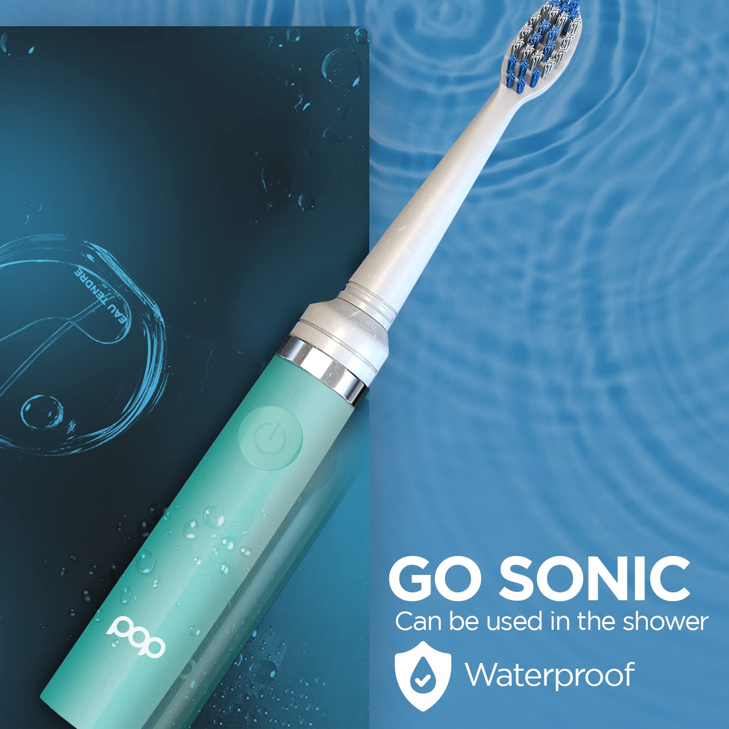 Pop Sonic Electric Toothbrush for Kids & Travel - Soft Pastel Green, 2 Speed Modes (15,000-30,000 RPM), Dupont Nylon Bristles, Battery Powered (AAA Included) | Perfect for Home Use, School Trips & Family Vacations