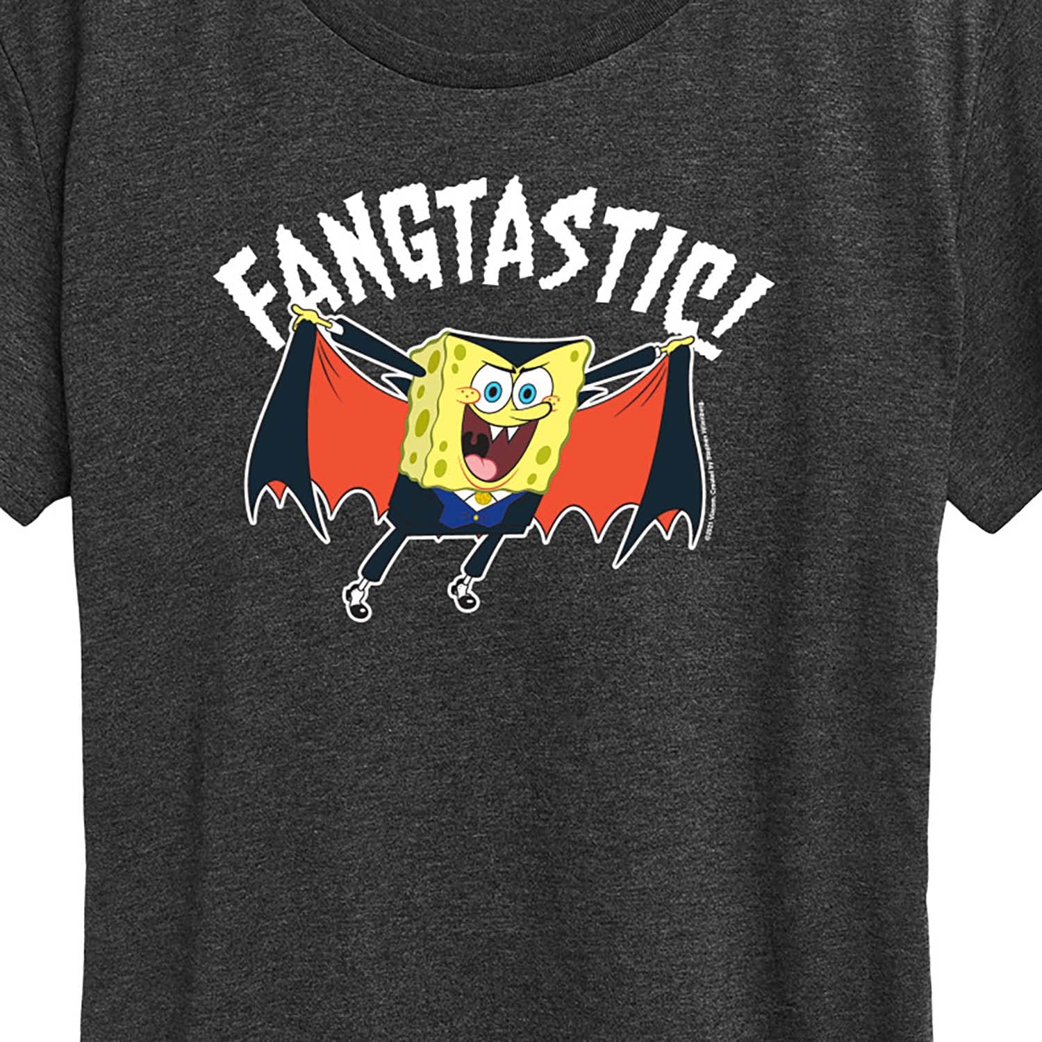 Spongebob Squarepants Fangastic Women's Graphic T-Shirt | Short Sleeve Cotton Tee | Casual Summer Top for Women | Perfect for Beach Outings, Parties & Everyday Wear