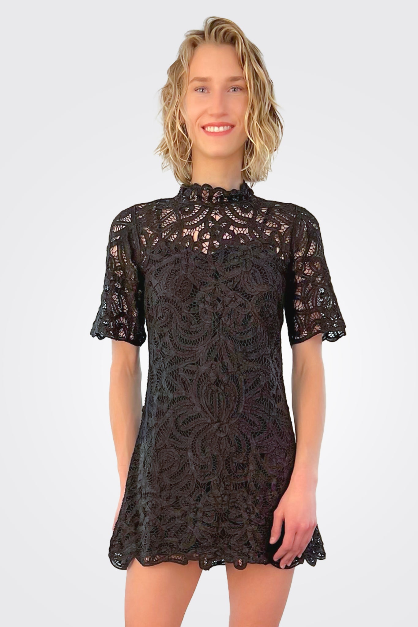Branca Women's Short Sleeve Casual Dress - Black | Comfortable Summer Dress for Beach, Party & Everyday Wear
