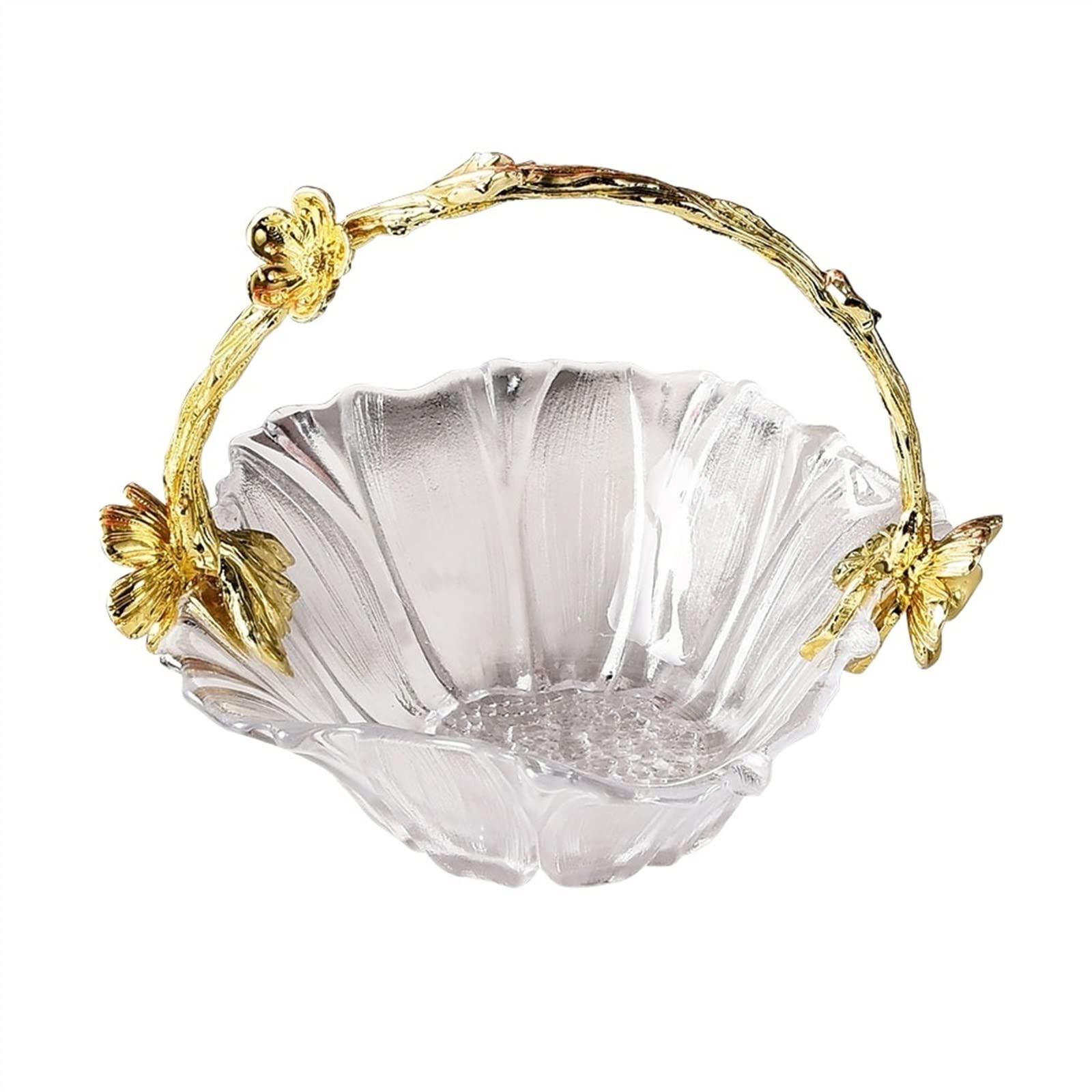 Exquisite Thickened Glass Sunflower-Shaped Fruit Basket - Decorative Serving Bowl for Fruits, Snacks & Home Storage | Elegant Luxury Tableware for Dining, Kitchen & Party Entertaining