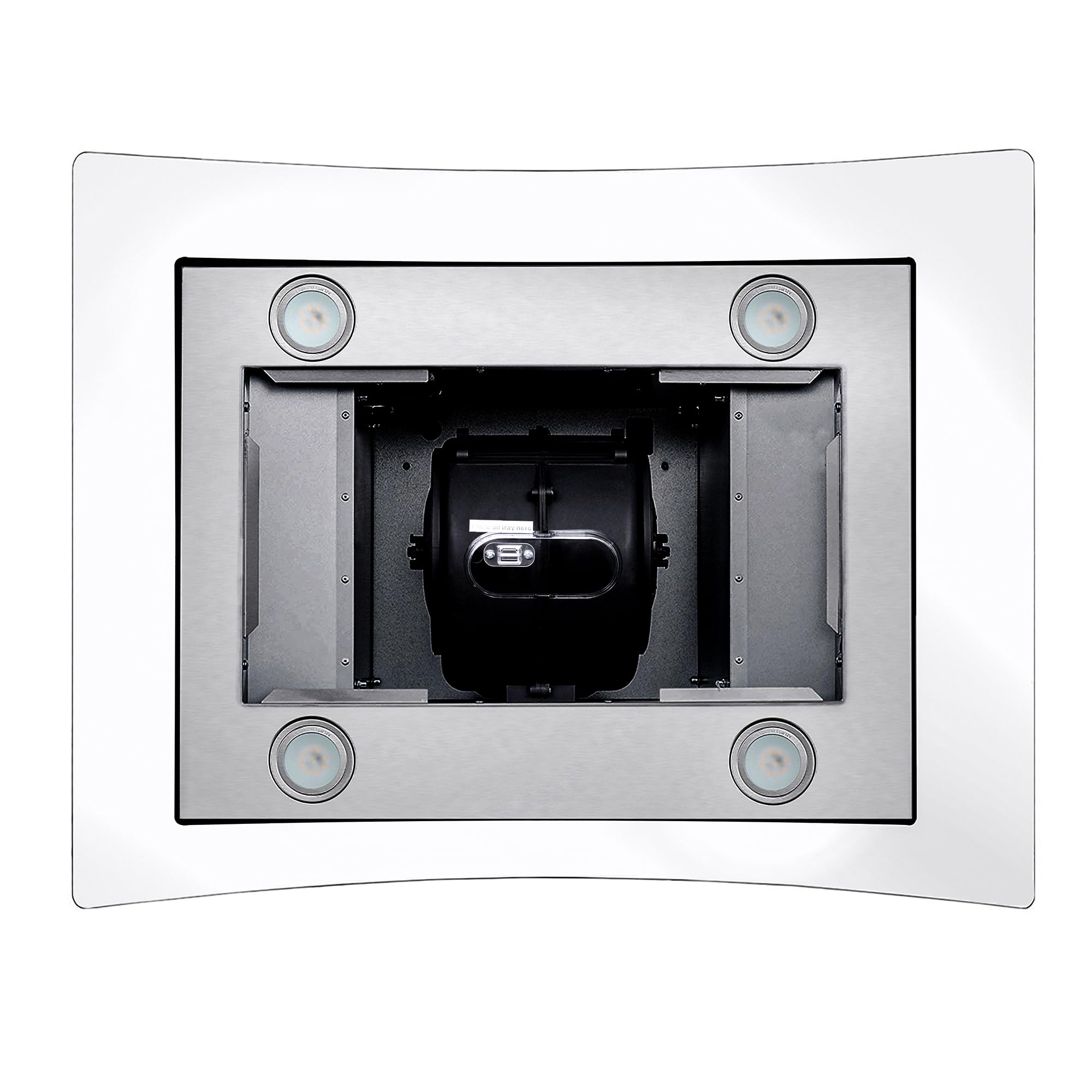 COSMO COS-668ICS750 30-inch Stainless Steel Ducted Island Range Hood - 380 CFM, Soft Touch Controls, LED Lighting - Perfect for Modern Kitchen Islands & Open Concept Homes