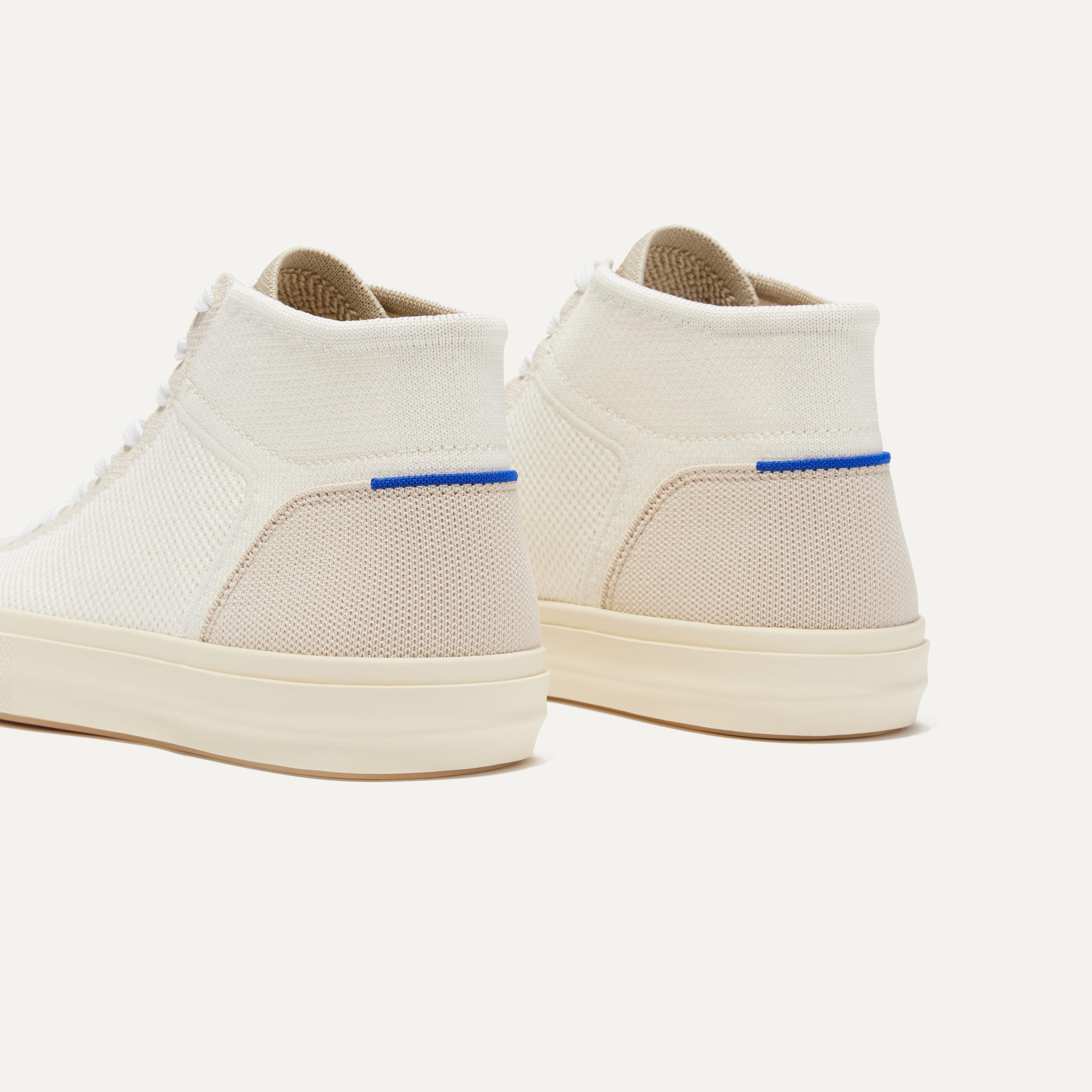 Men's High Top Sneakers - Sand Dune Color | Comfortable Retro Basketball Shoes for Casual Wear & Street Fashion