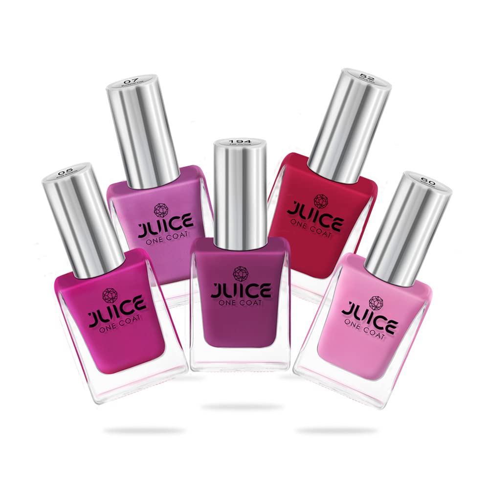 JUICE 5-in-1 Quick-Dry Long Lasting Nail Polish Set - Chip Resistant, High Gloss Gel Finish with F&D Approved Colors (30 Pack) - Perfect for Salon Professionals & At-Home Manicures